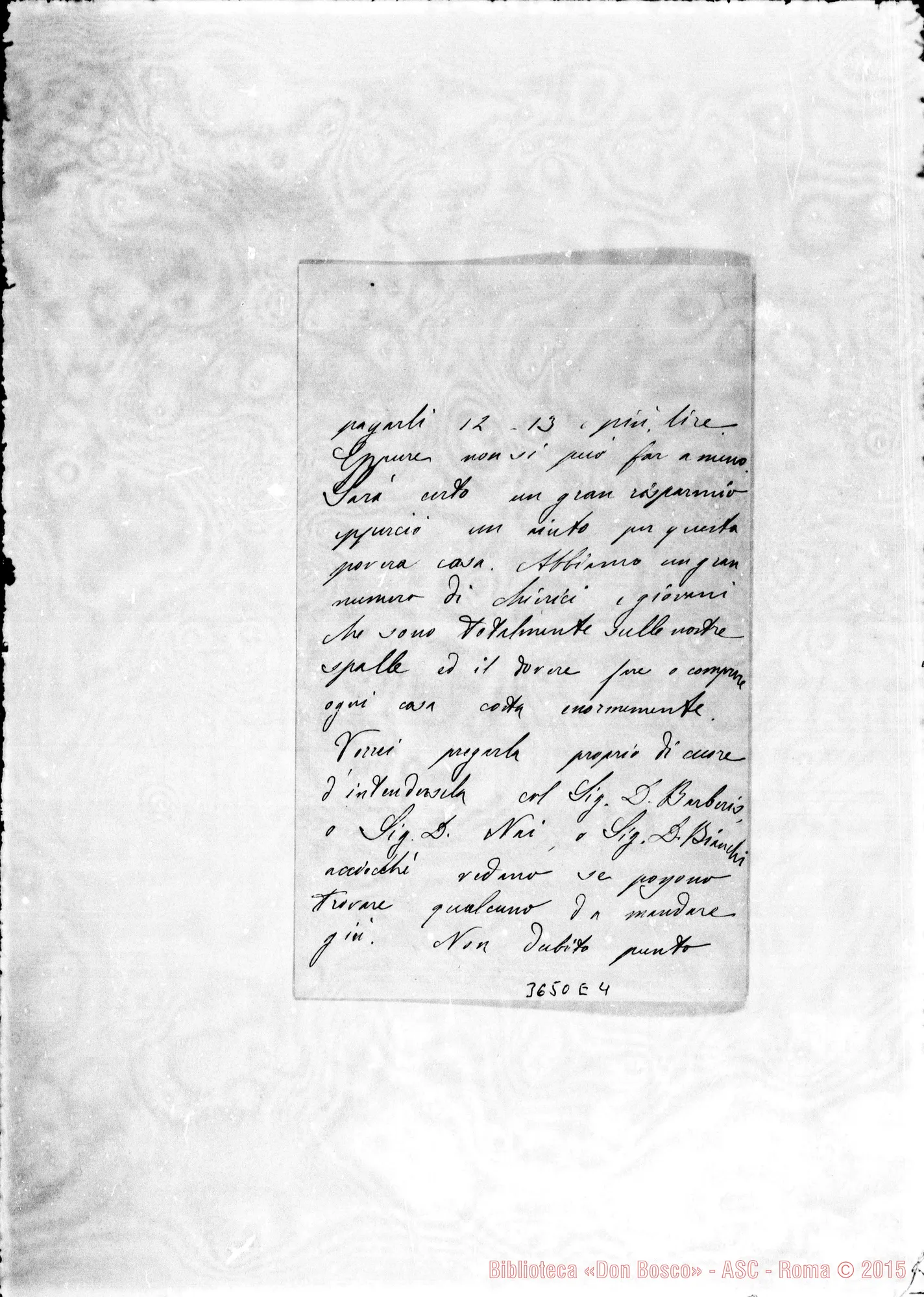 Fotogramma E 4 — Don Rabagliati E.-Don Lazzero. Battersea, 1-10-1896