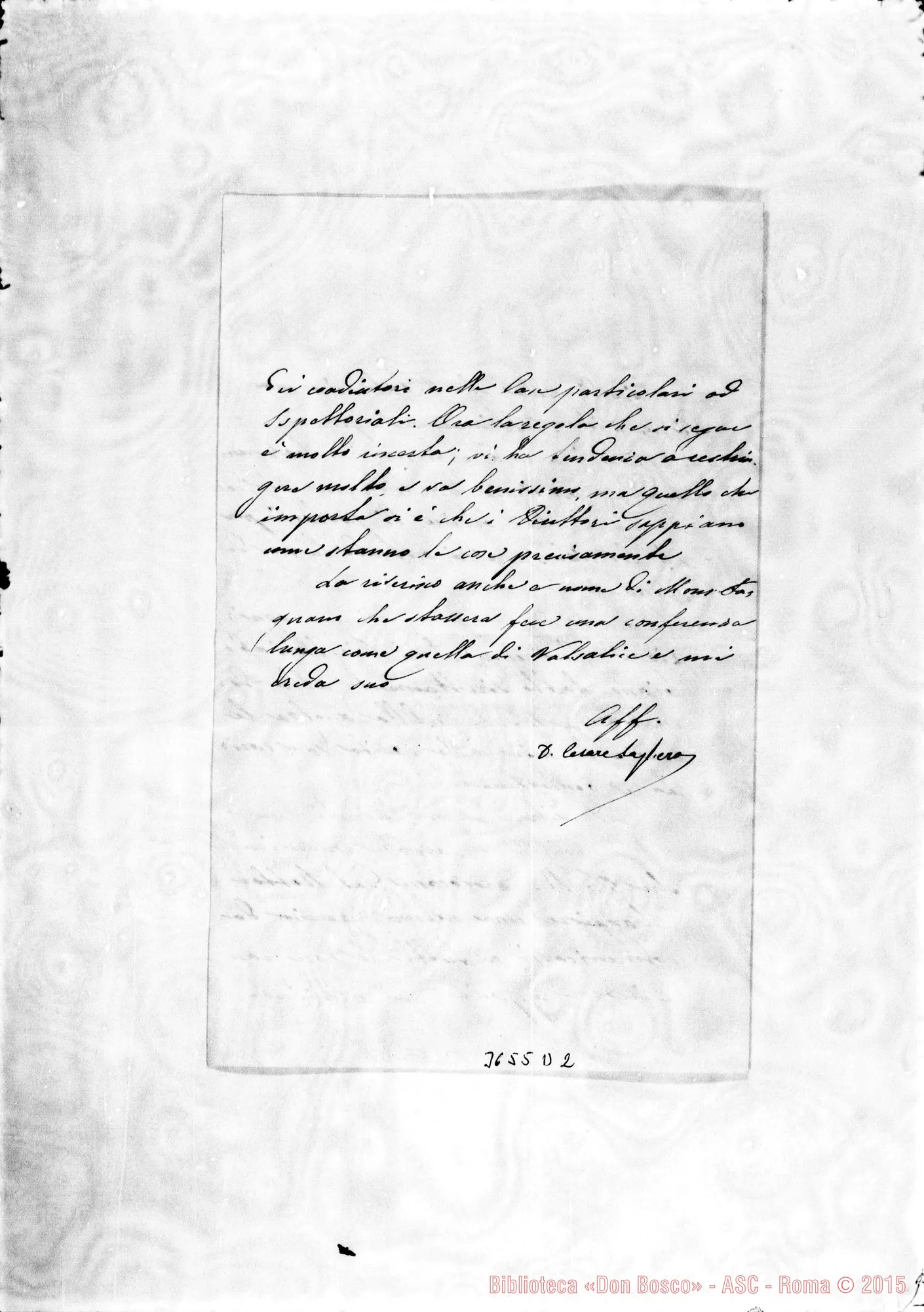 Fotogramma D 2 — Don Cagliero Cesare-Don Lazzero. Roma, 13-09-1895