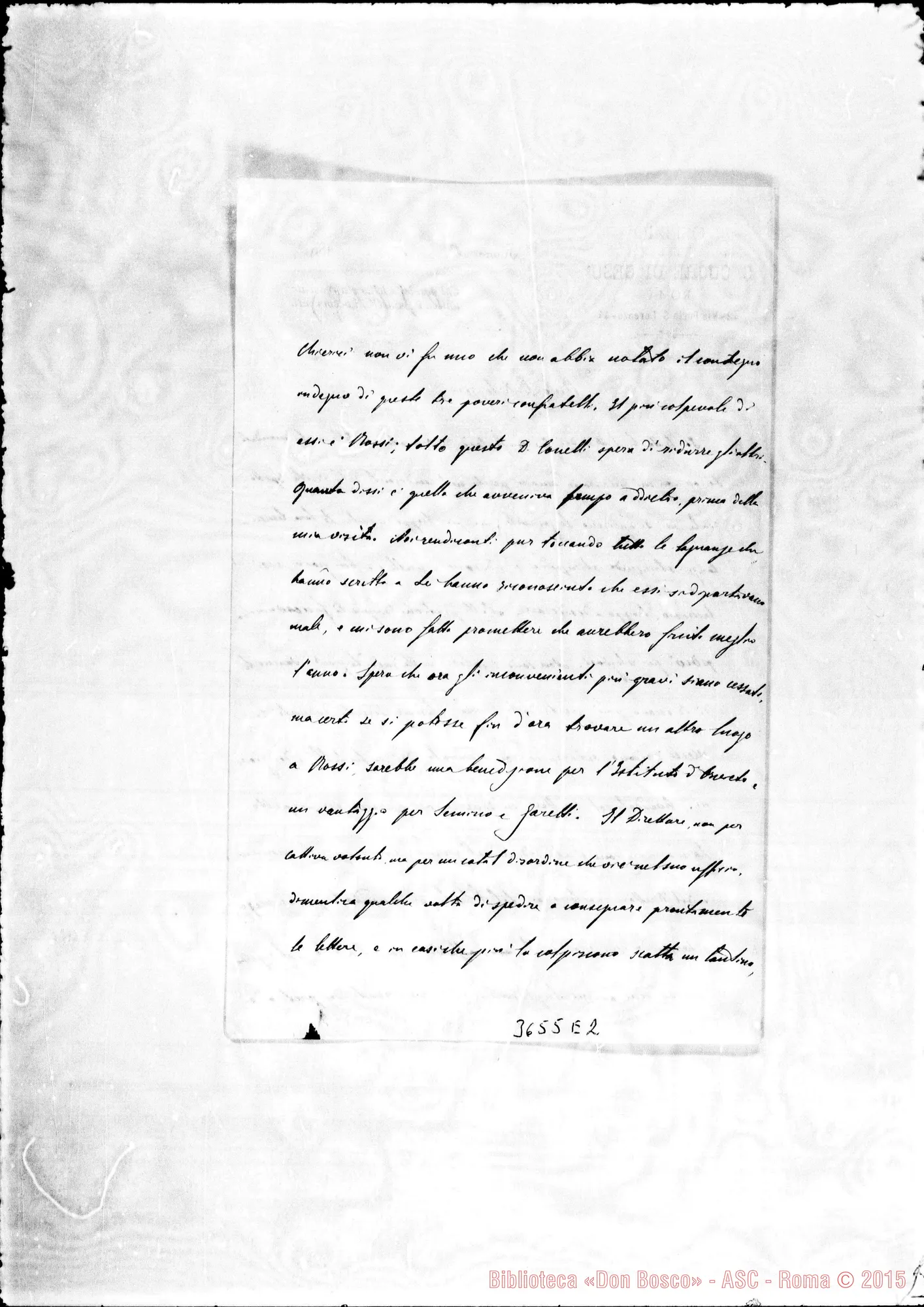 Fotogramma E 2 — Don Cagliero Cesare-Don Lazzero. Roma, 6-06-1896