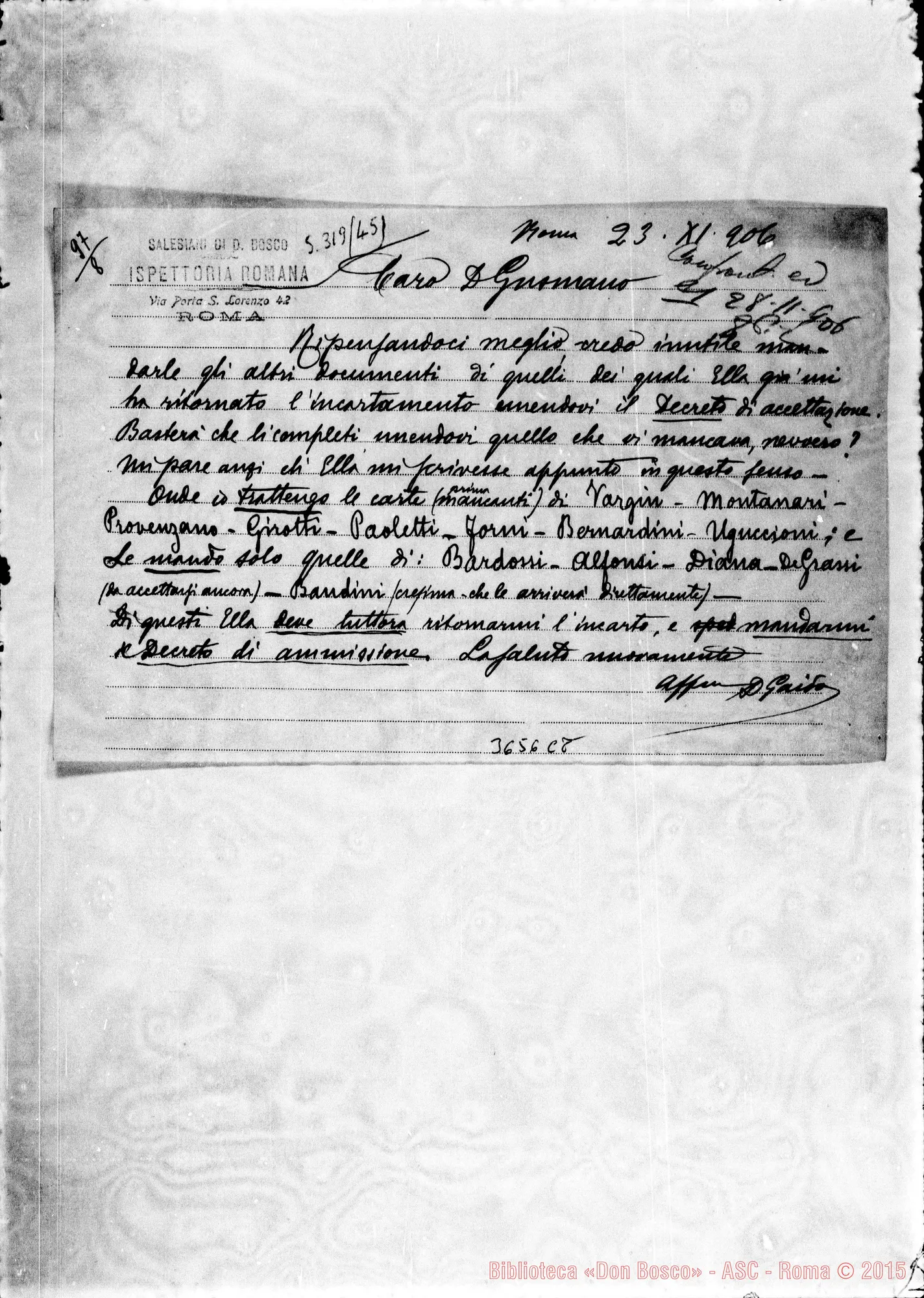 Fotogramma C 8 — Don Gaido-Don Gusmano. Roma, 23-11-1906