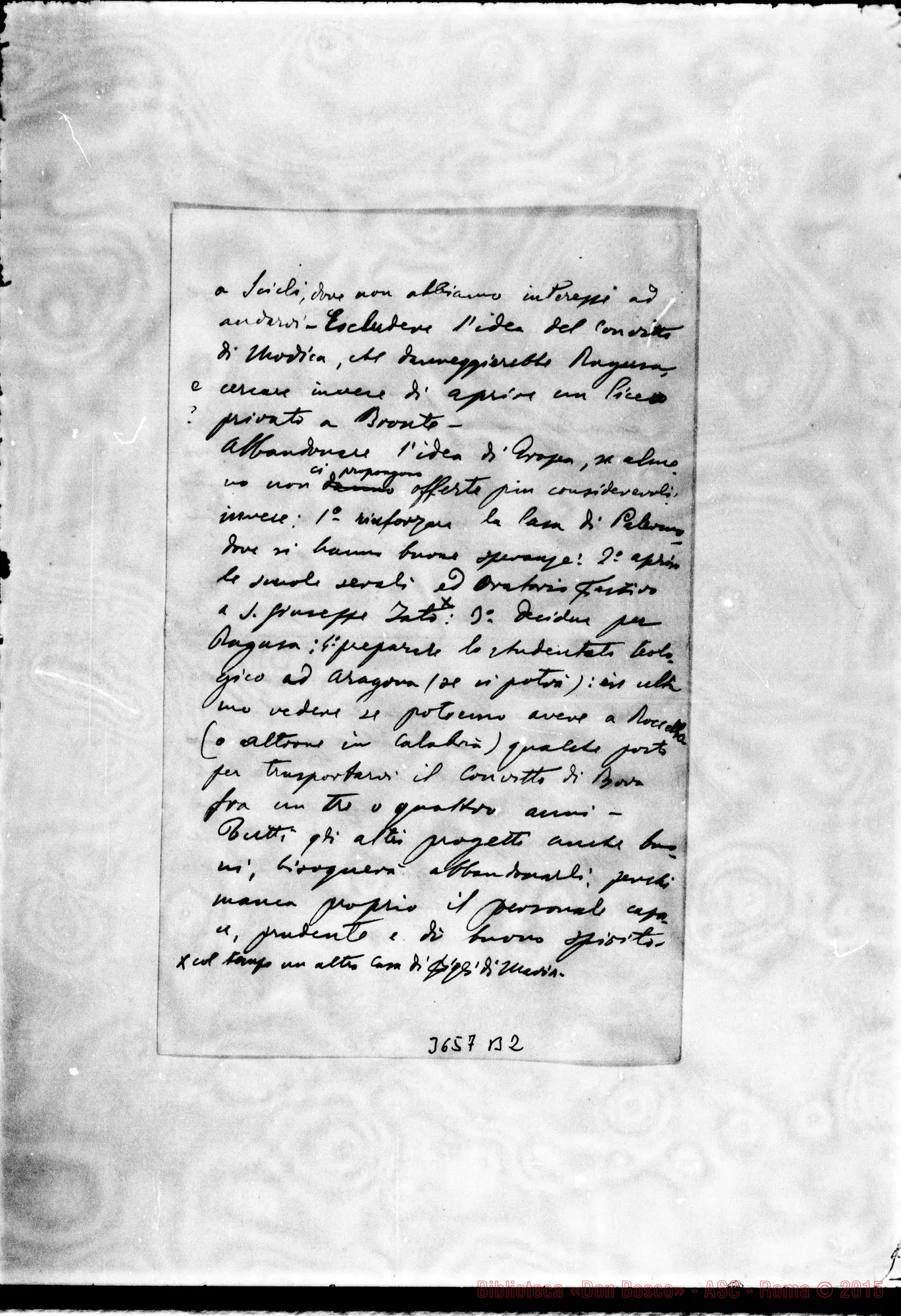 Fotogramma B 2 — Don Piccollo Francesco-Don Rua. Pedara, 19-05-1902 Autogr. Rua