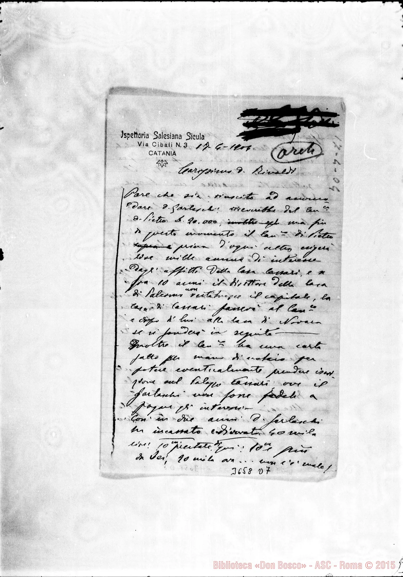 Fotogramma D 7 — Don Piccollo-Don Rinaldi. Catania, 17-04-1904