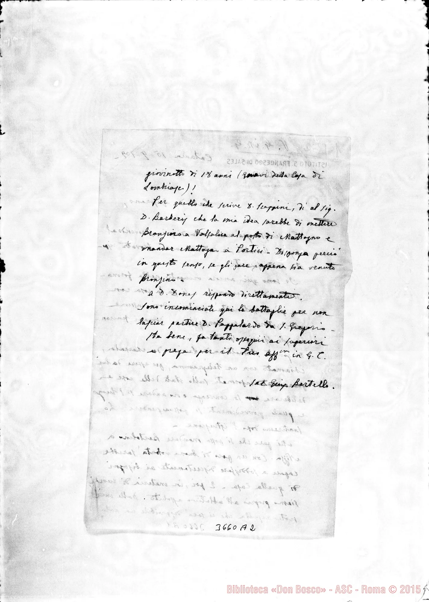 Fotogramma A 2 — Don Bertello-Don Gusmano. Catania, 15-09-1909