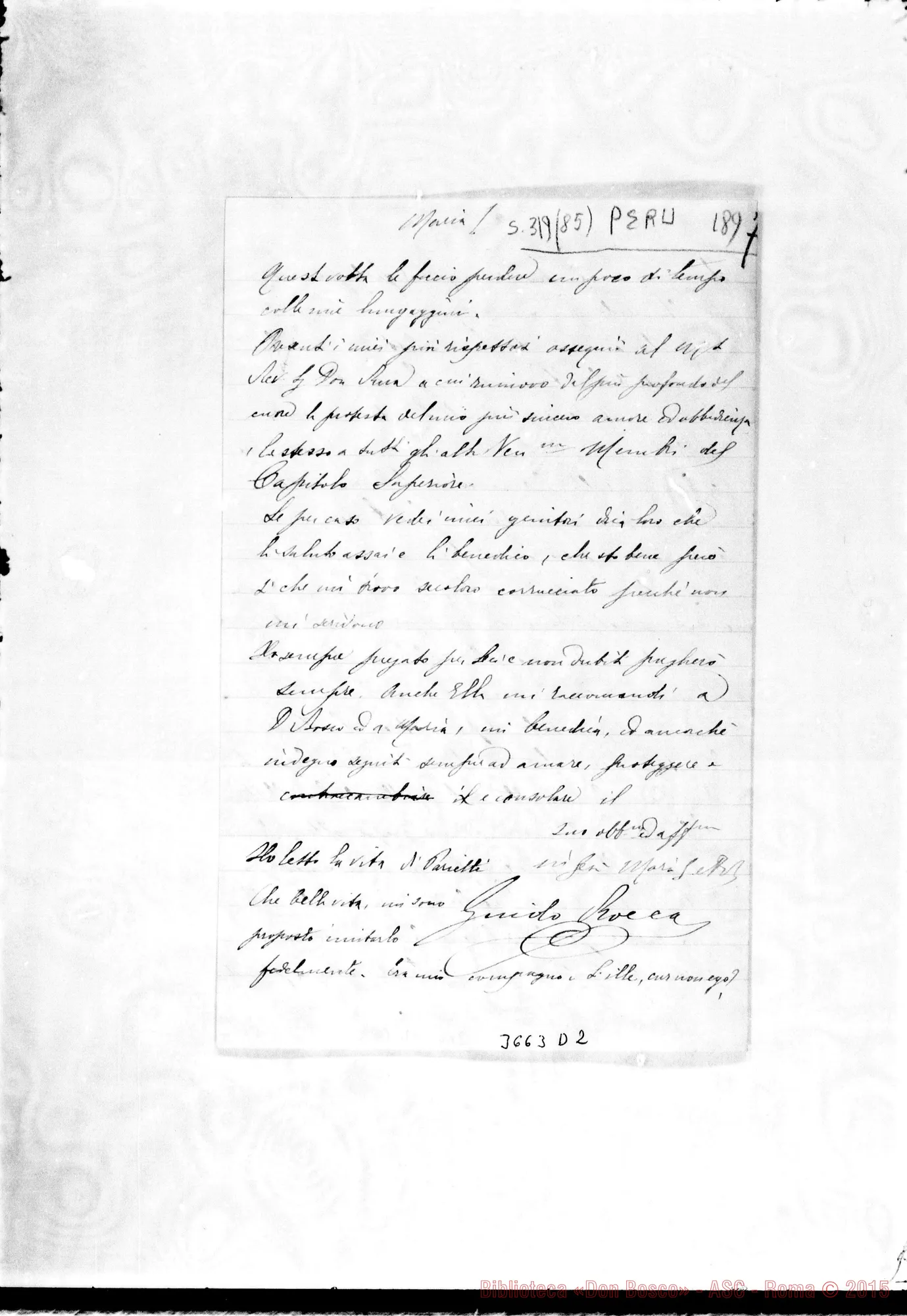 Fotogramma D 2 — Don Guido Rocca-Don Lazzero. Lima, 4-01-1897