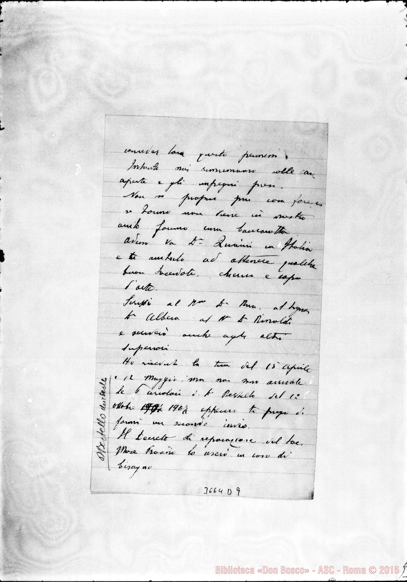 Fotogramma D 9 — Don Reyneri-Don Gusmano. Lima, 1-07-1909 Incompleta