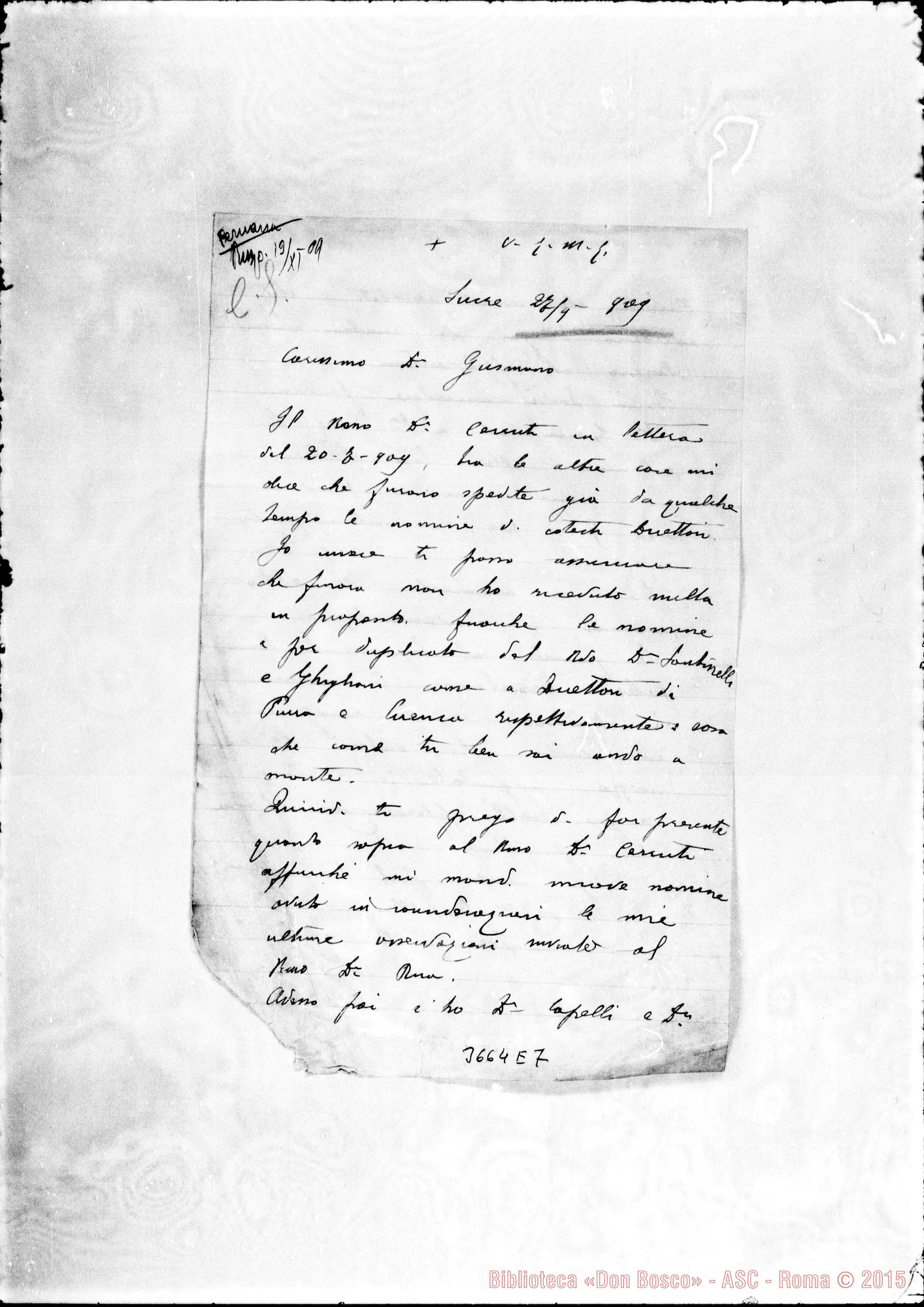 Fotogramma E 7 — Don Reyneri-Don Gusmano. Sucre, 27-09-1909