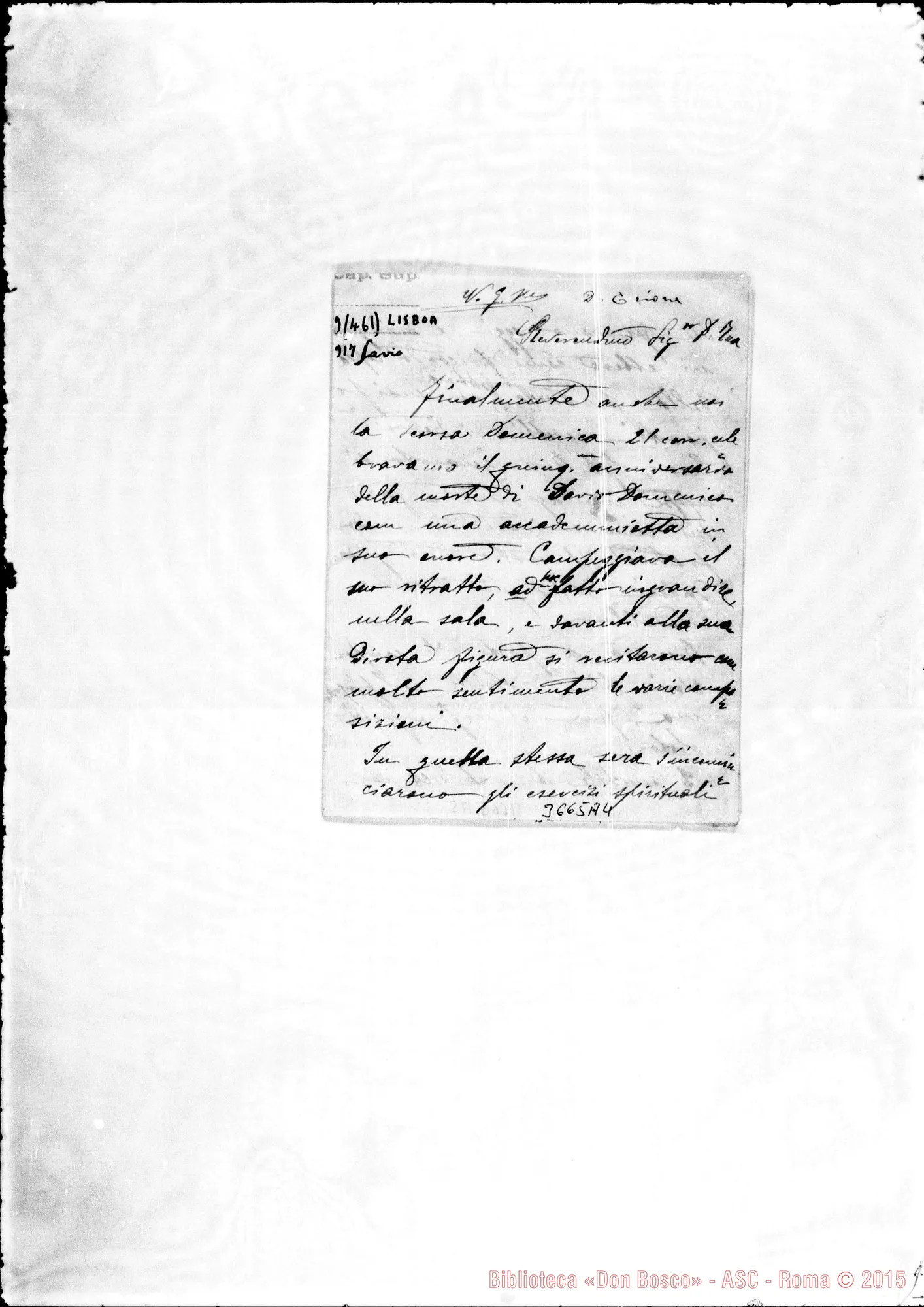 Fotogramma A 4 — Don Colussi Agostino-Don Rua. Lisbona, 25-04-1907