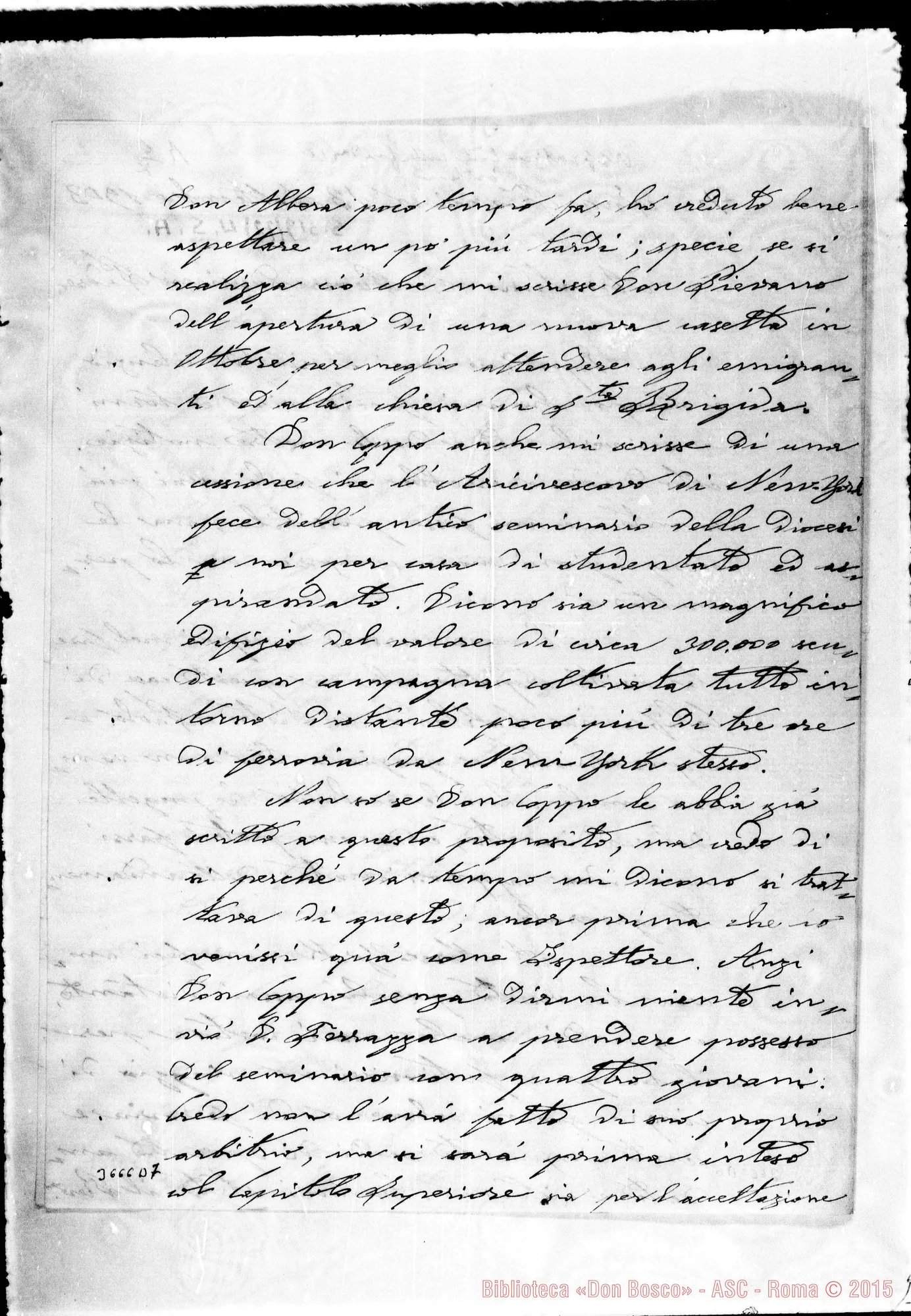 Fotogramma D 7 — Don Michele Borghino-Rev.mo Padre. S. Francisco, 13-09-1903 Autogr. Rua
