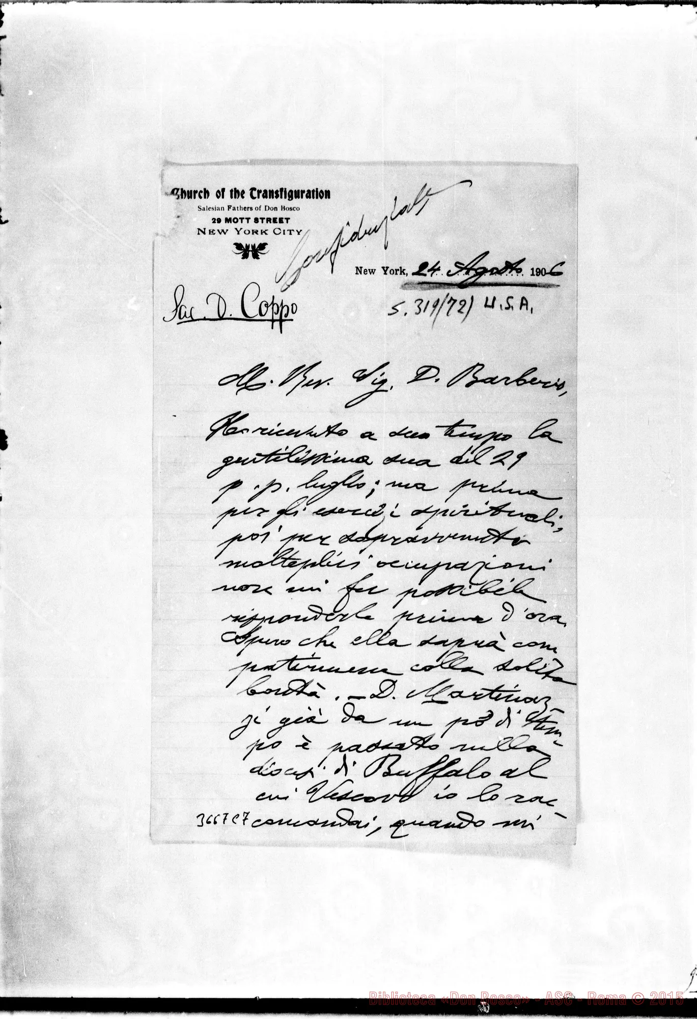 Fotogramma C 7 — Don Coppo-Don Barberis. New York, 24-08-1906