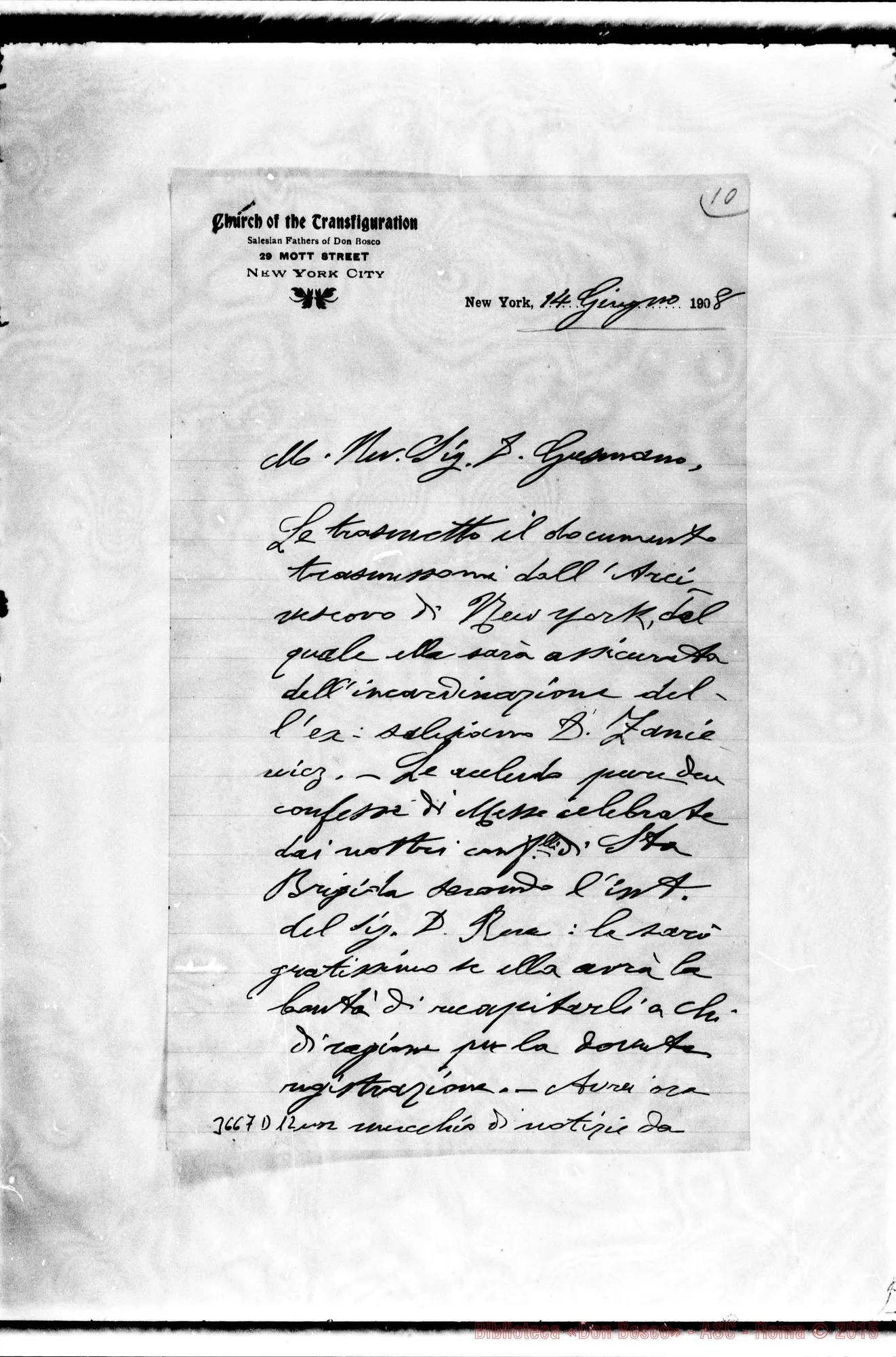 Fotogramma D 12 — Don Coppo-Don Gusmano. New York, 14-06-1908