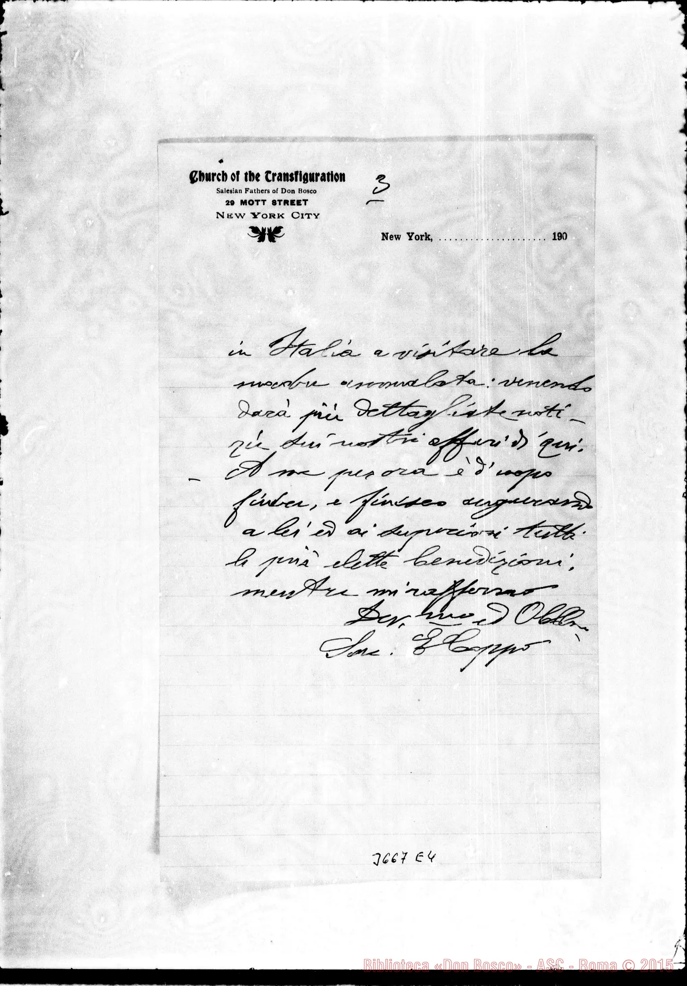 Fotogramma E 4 — Don Coppo-Don Gusmano. New York, 14-06-1908