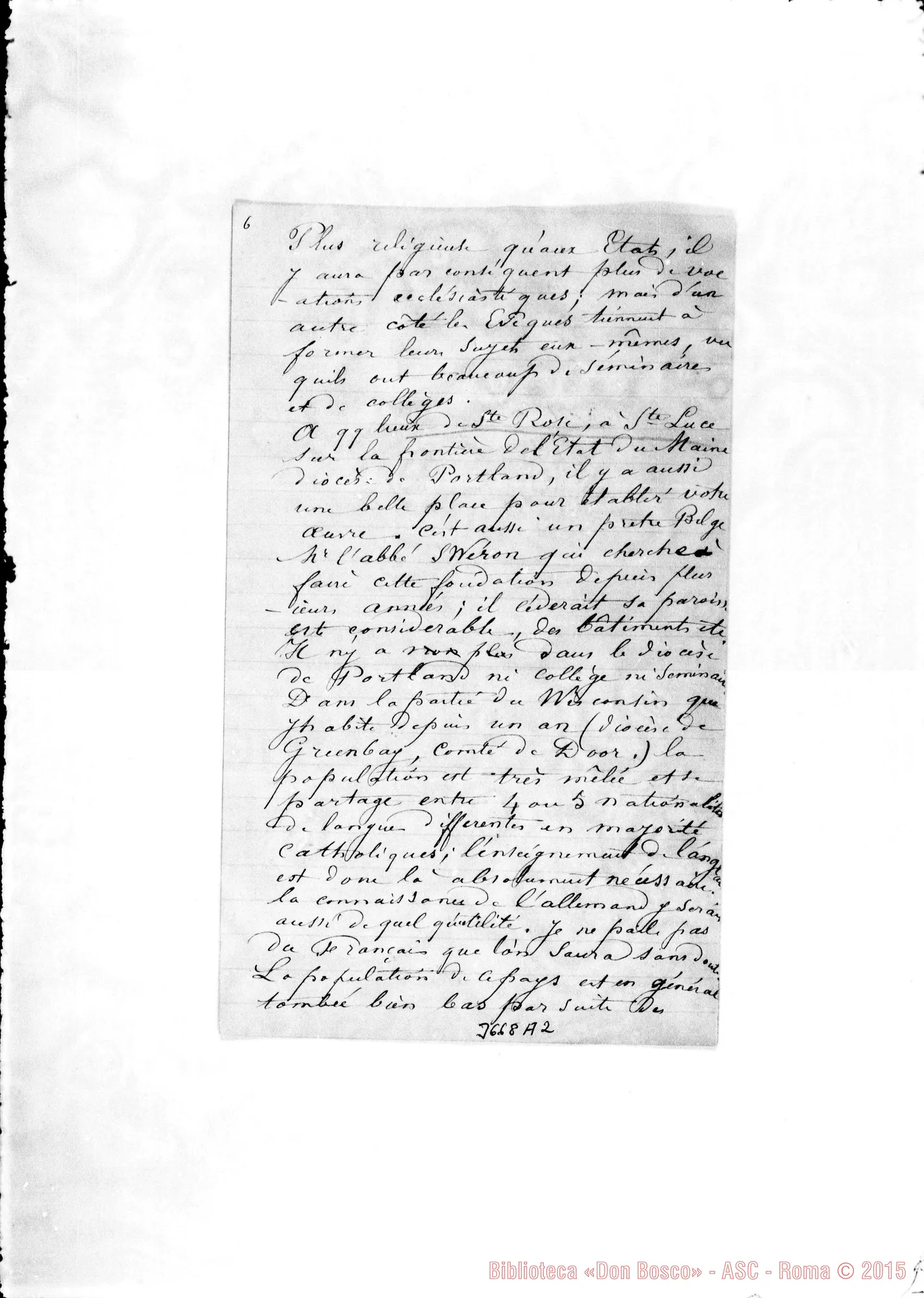 Fotogramma A 2 — Stati Uniti-Ovest: Louis Stévenart-Révérend Père. Canada, 25-01-1886