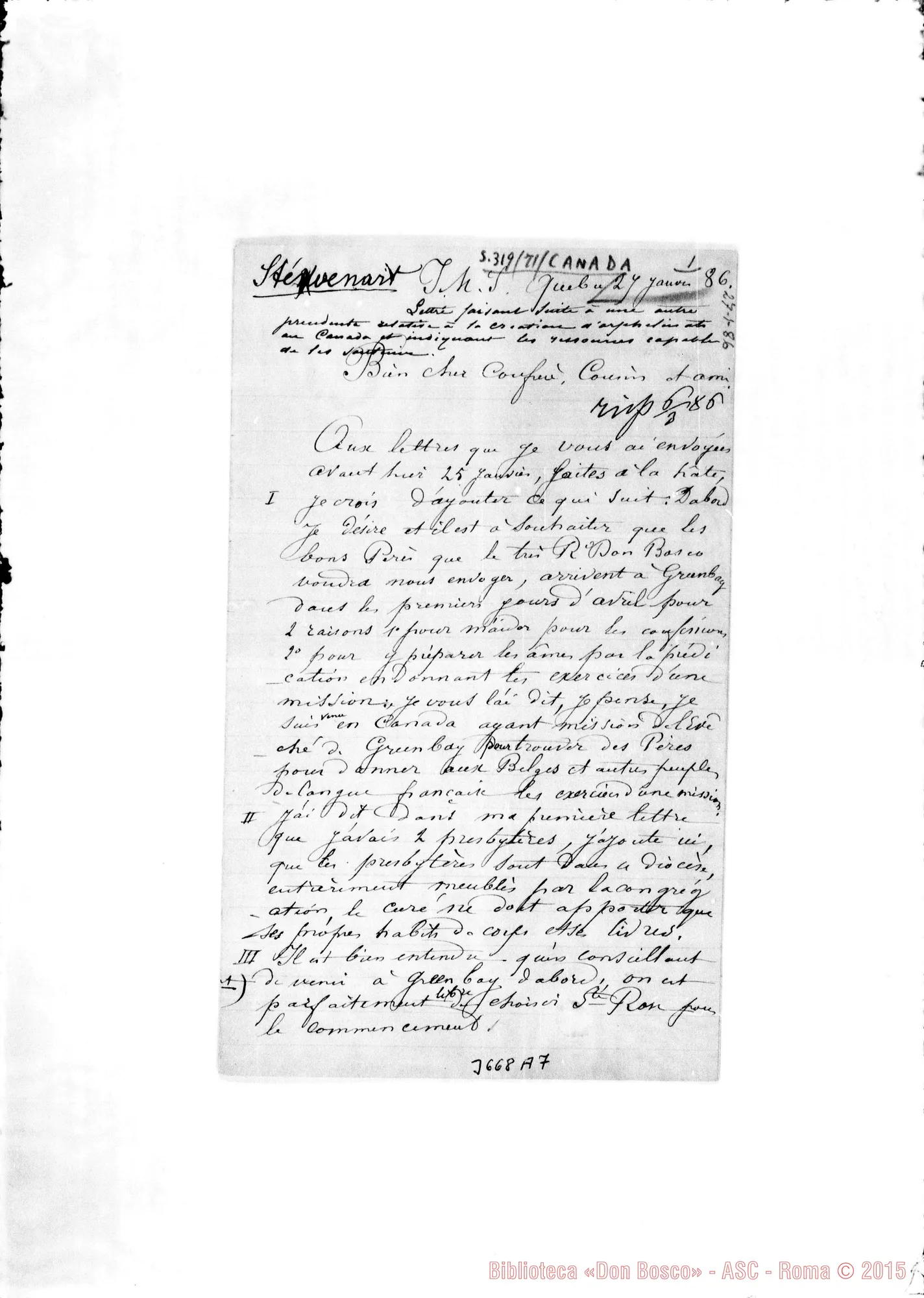 Fotogramma A 7 — Louis Stévenart-Confrère. Quebec, 27-01 -1886