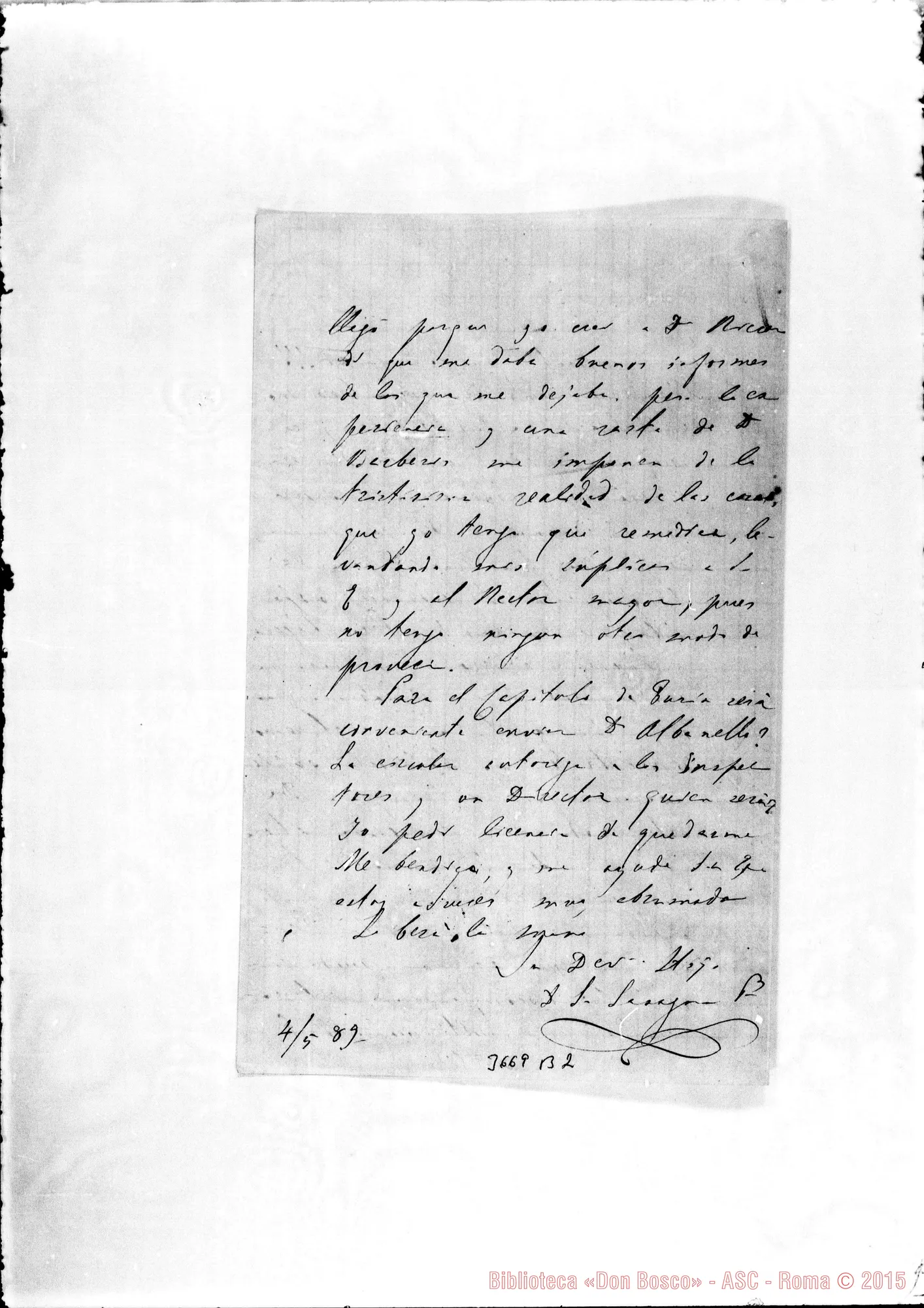 Fotogramma B 2 — Don Lasagna-Monsignor, il 4-05-1889