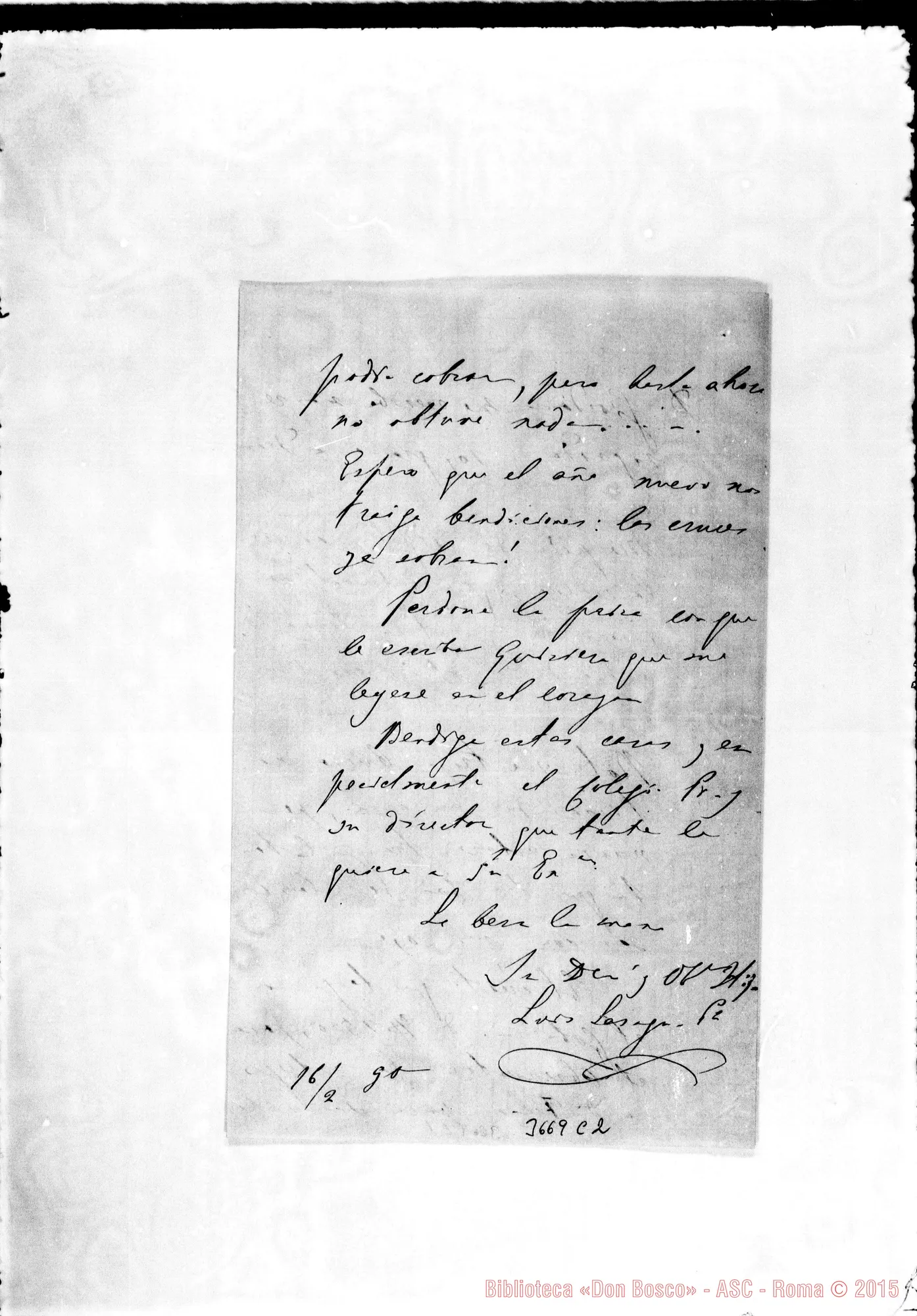 Fotogramma C 2 — Don Lasagna-Monsignor, il 16-02-1890
