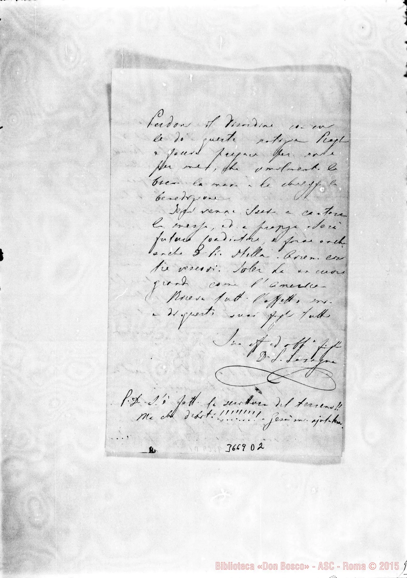 Fotogramma D 2 — Don Lasagna-Monsignor, il 30-01-1891