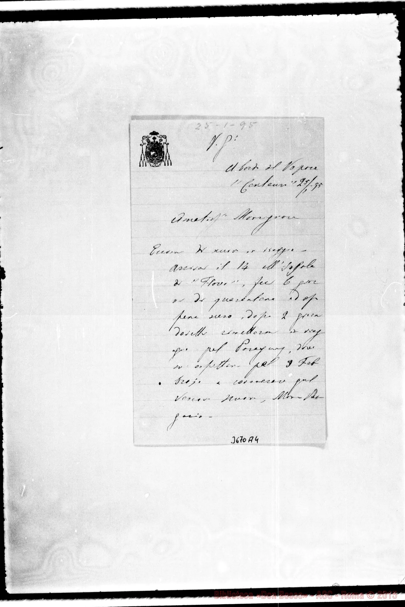 Fotogramma A 4 — Mons. Lasagna-Monsignor. Dal «Centauro», 25-01-1895