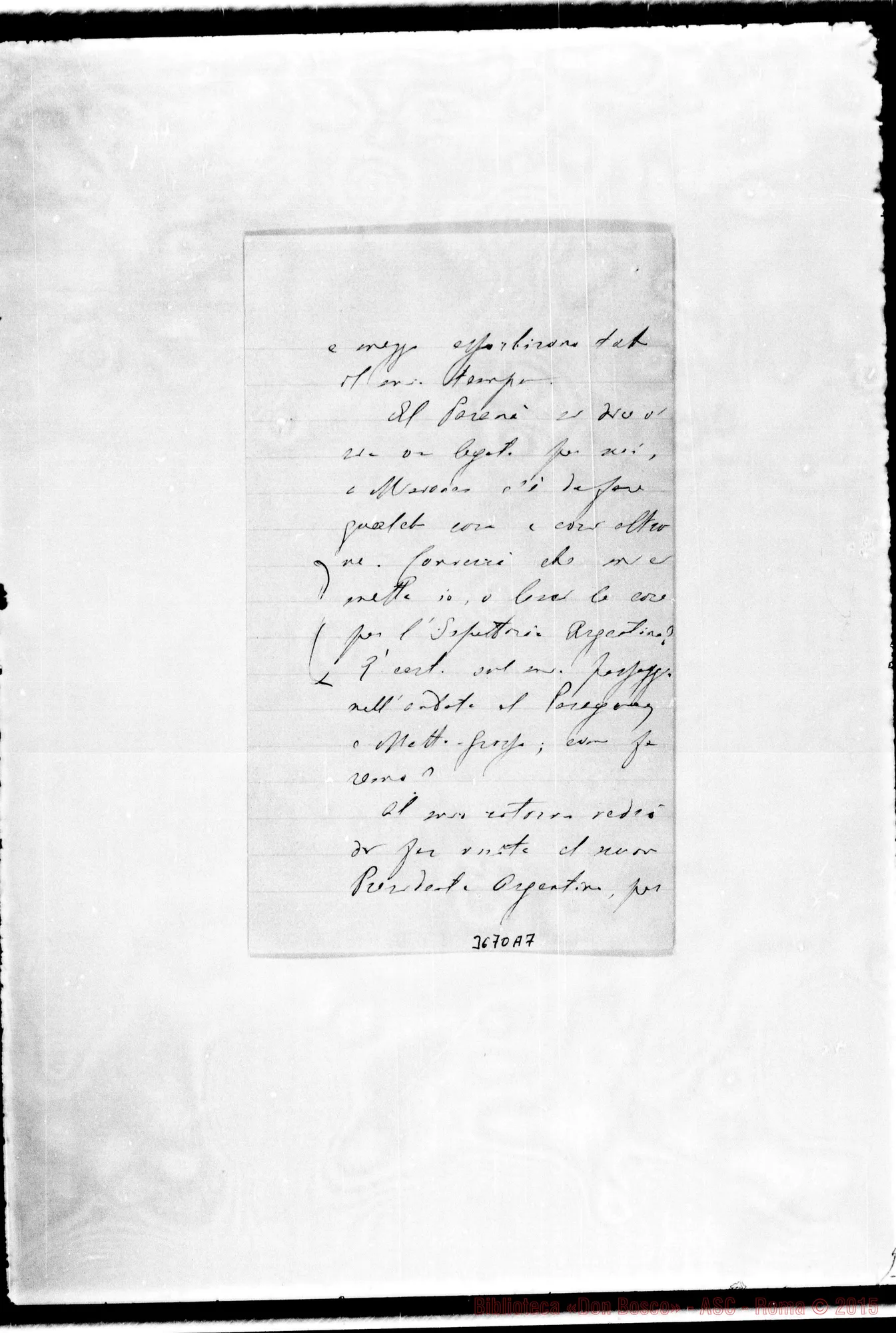 Fotogramma A 7 — Mons. Lasagna-Monsignor. Dal «Centauro», 25-01-1895
