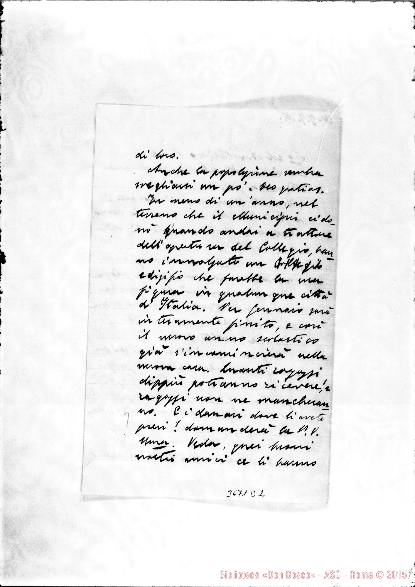 Fotogramma D 2 — Don Gamba-Amat.mo Padre. Montevideo, 8-11-1905