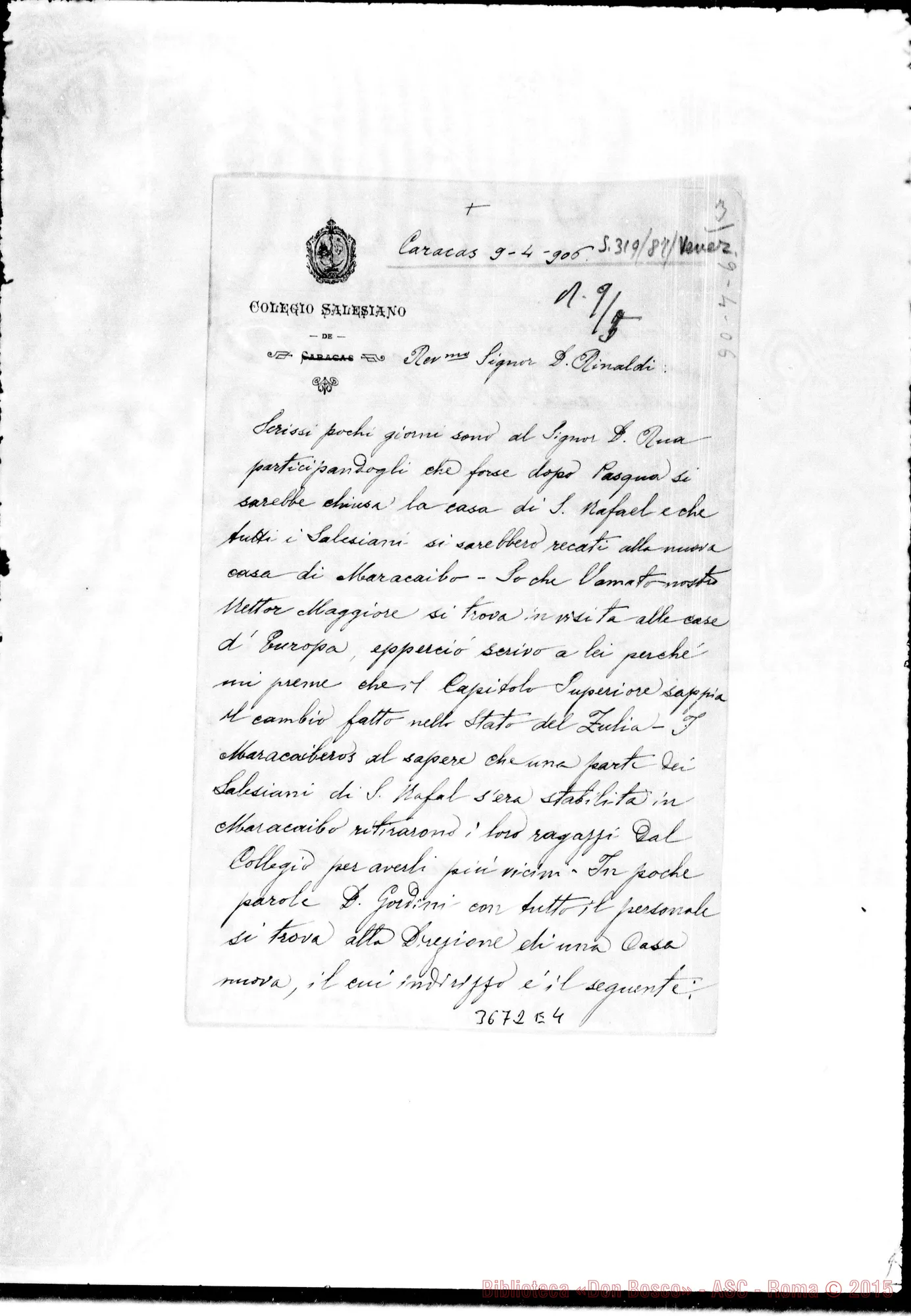 Fotogramma E 4 — Don Foglino Michele-Don Rinaldi. Caracas, 9-04-1906