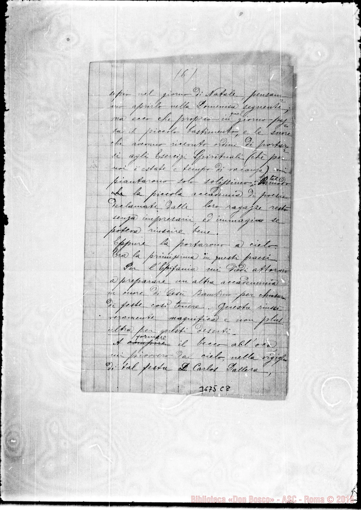 Fotogramma C 8 — « « Conessa, 25-01-1892 Autogr. Rua