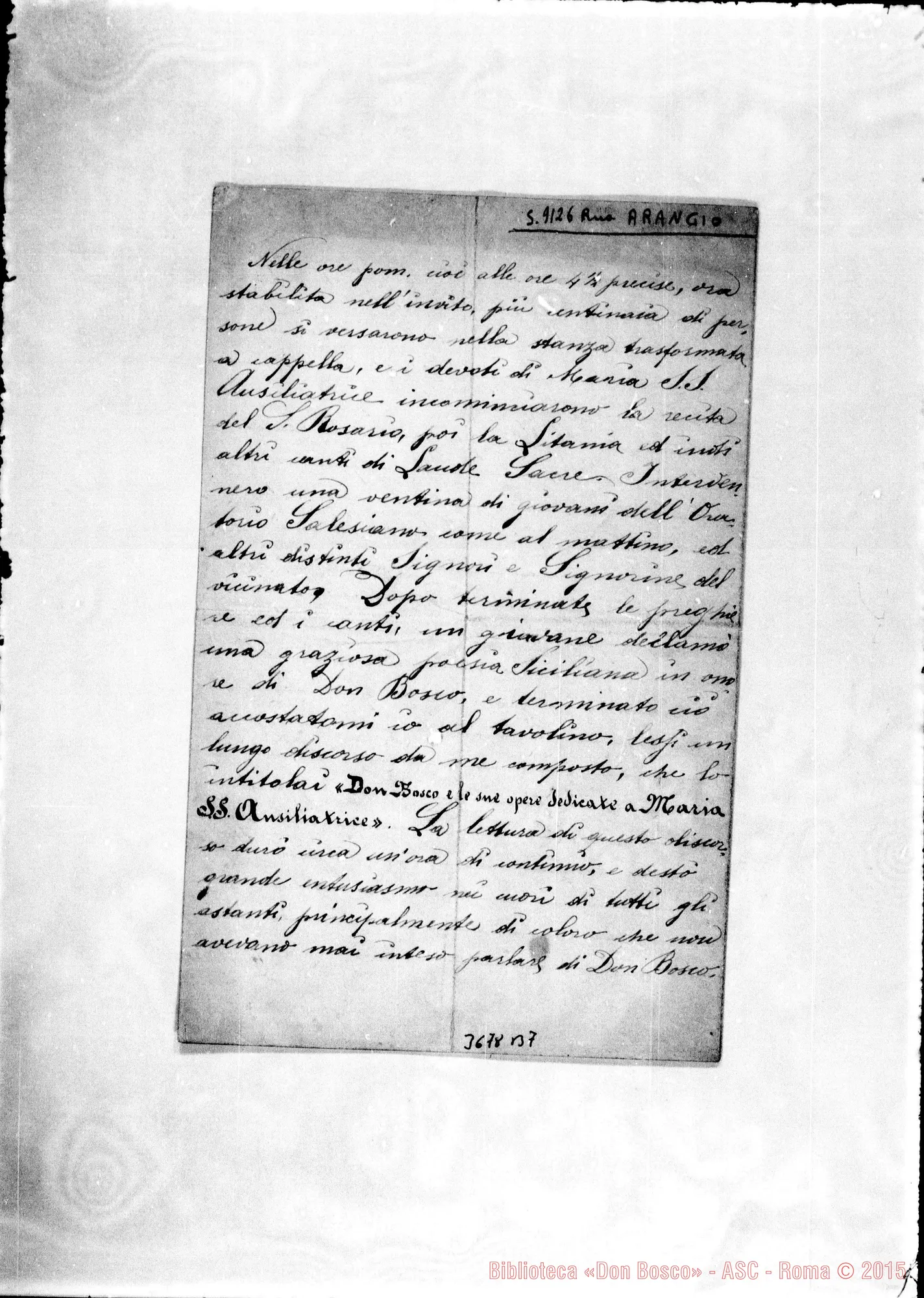 Fotogramma B 7 — Arangio Antonio, march. Catania, 6-01-1892