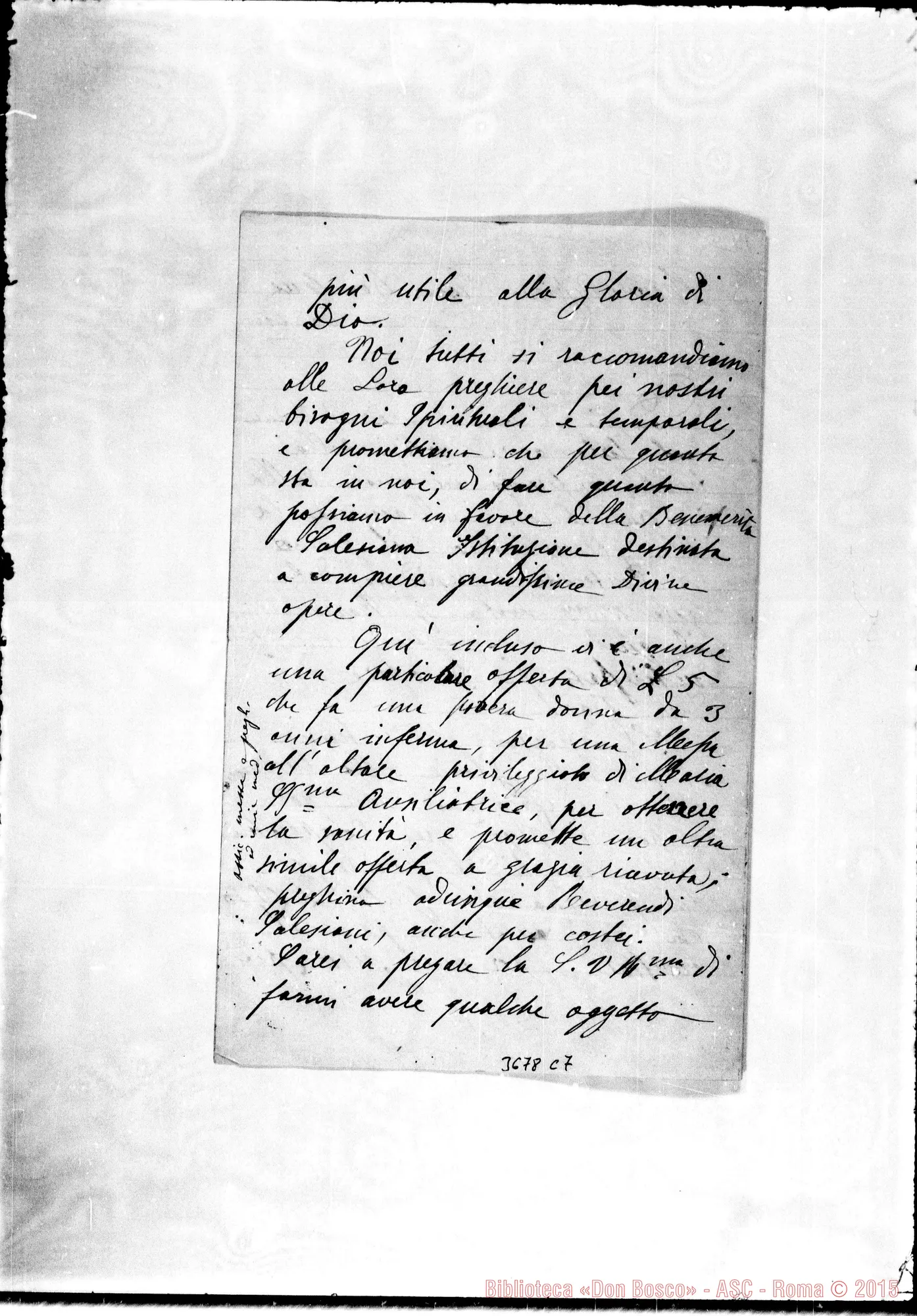 Fotogramma C 7 — Arona Primo Vignale, 12-06-1882 Autogr. Rua