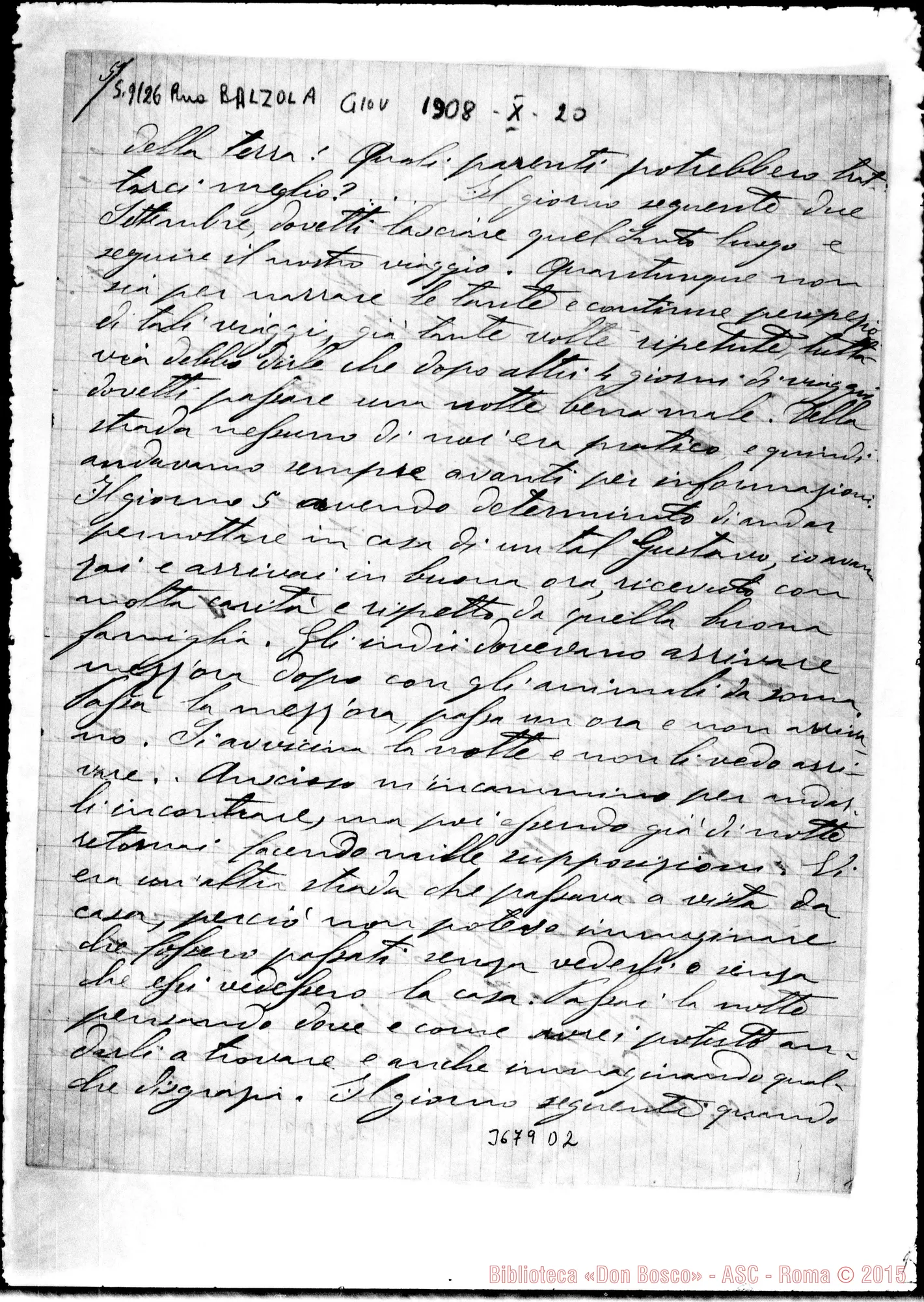 Fotogramma D 2 — « « S. Paolo L., 20-10-1908 Autogr. Rua
