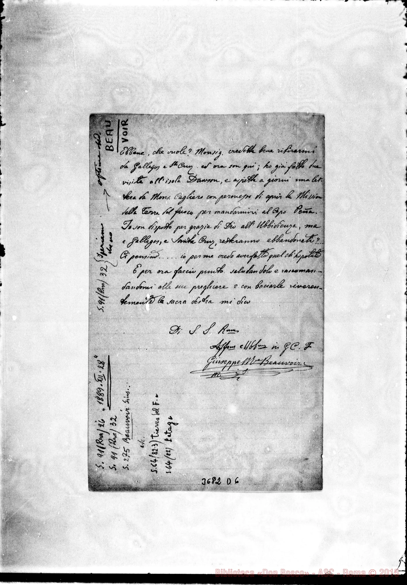 Fotogramma D 6 — « « Puntarenas, 28-12-1889 Autogr. Rua