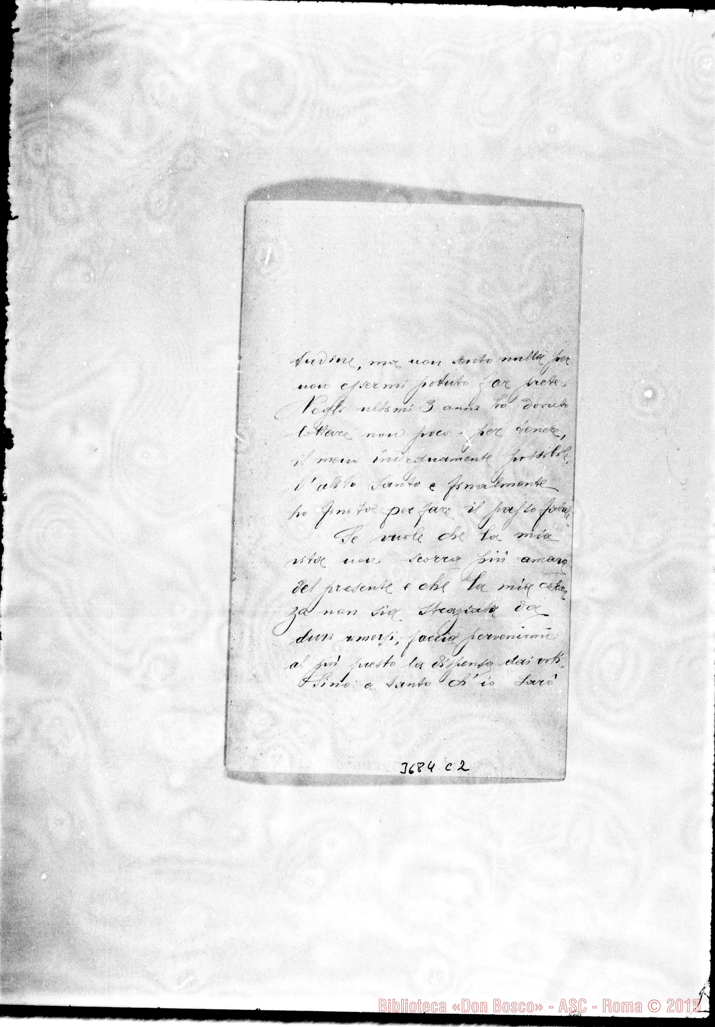 Fotogramma C 2 — Bellino Prosinone, 5-10-1898 Autogr. Rua