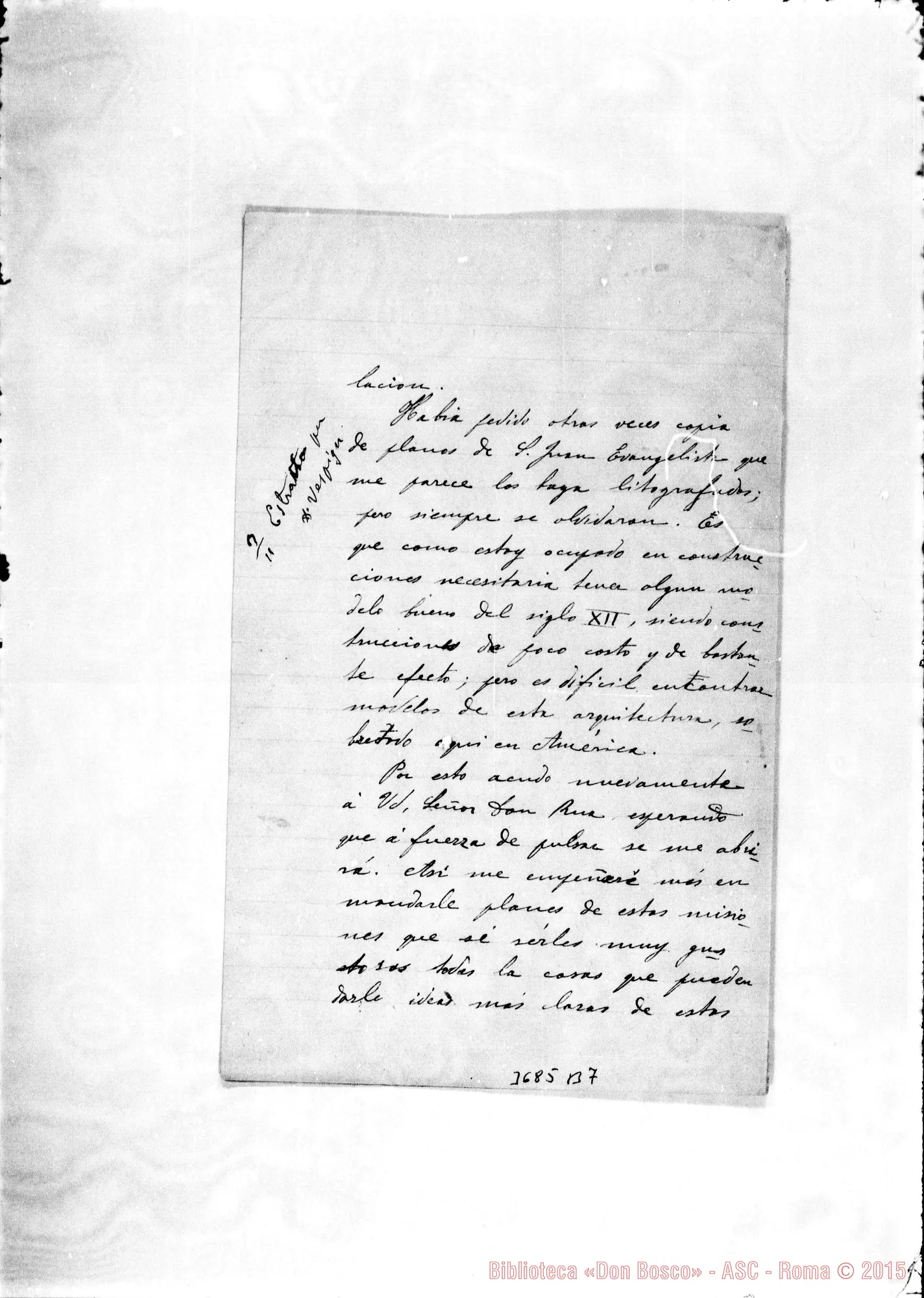 Fotogramma B 7 — Bernabé Giovanni Puntarenas, 18-09-1894 Autogr. Rua
