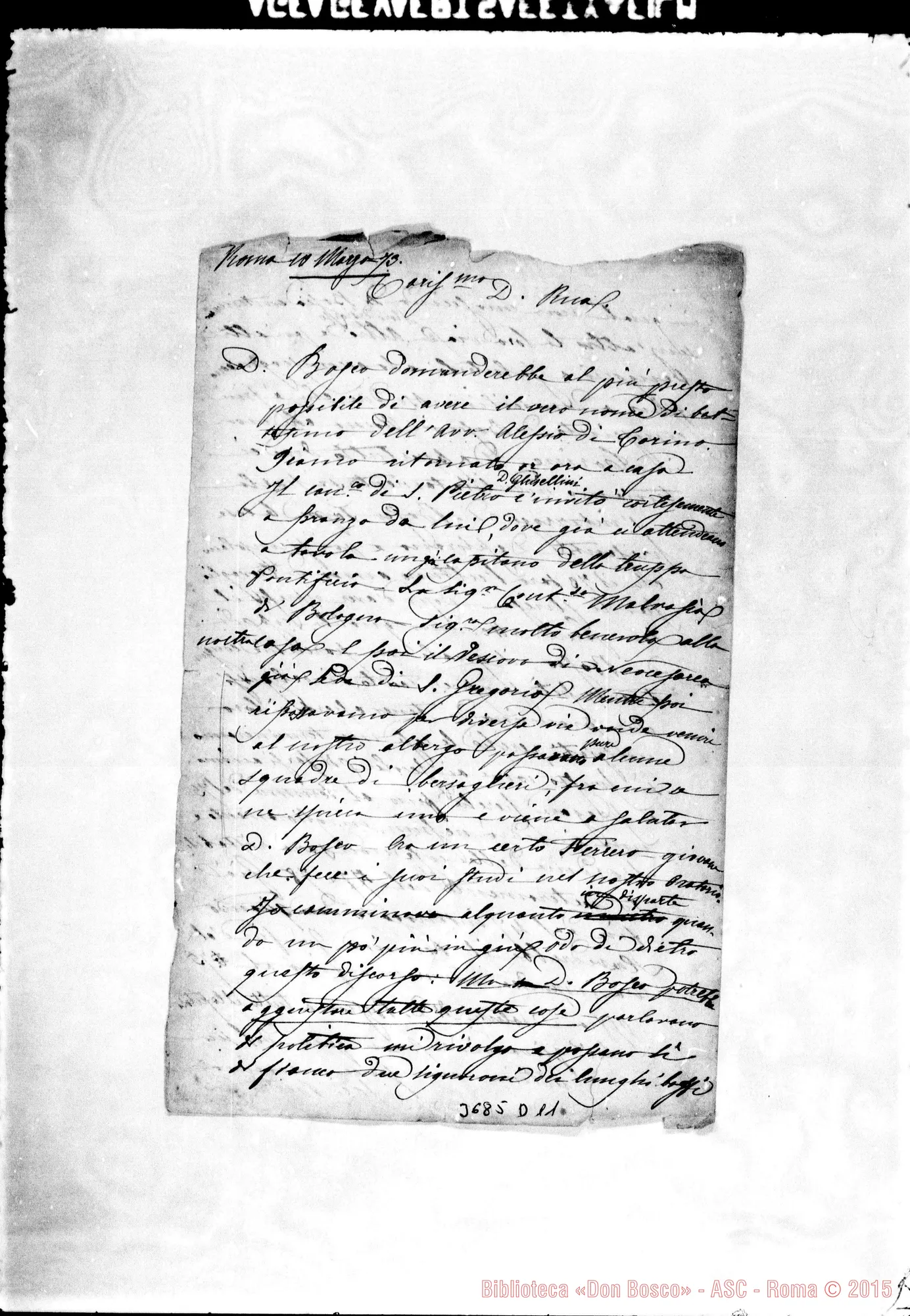 Fotogramma D 11 — « « Roma, 10-03-1873