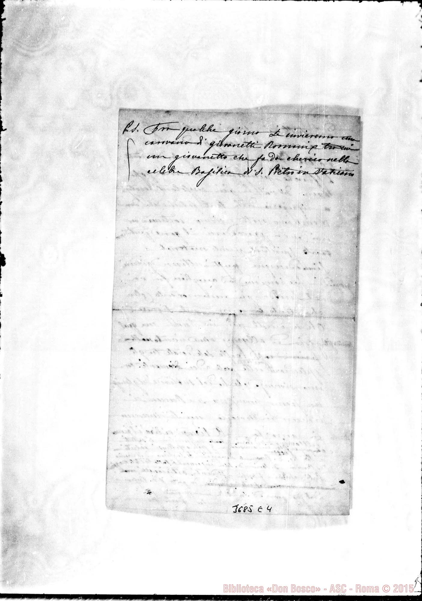 Fotogramma E 4 — - « Roma, 12-03-1873 Autogr. Rua