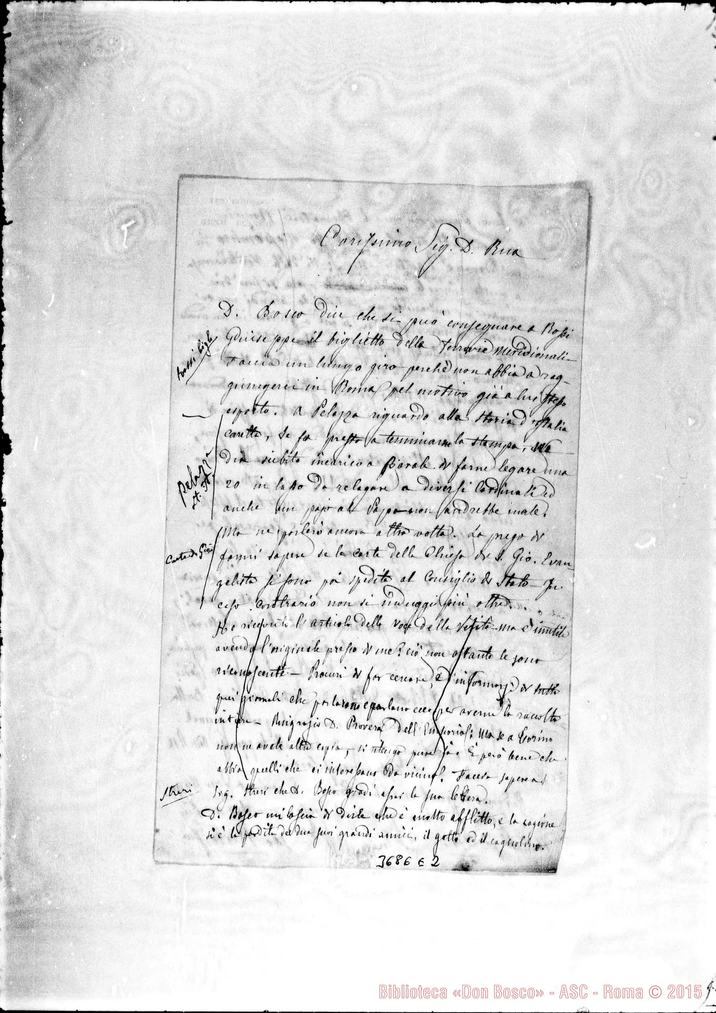 Fotogramma E 2 — « « Roma, 16-02-1874 Autogr. Rua