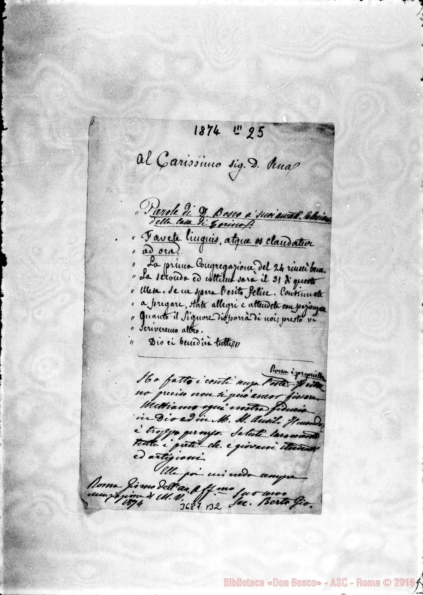 Fotogramma B 2 — « « Roma, 25-03-1874