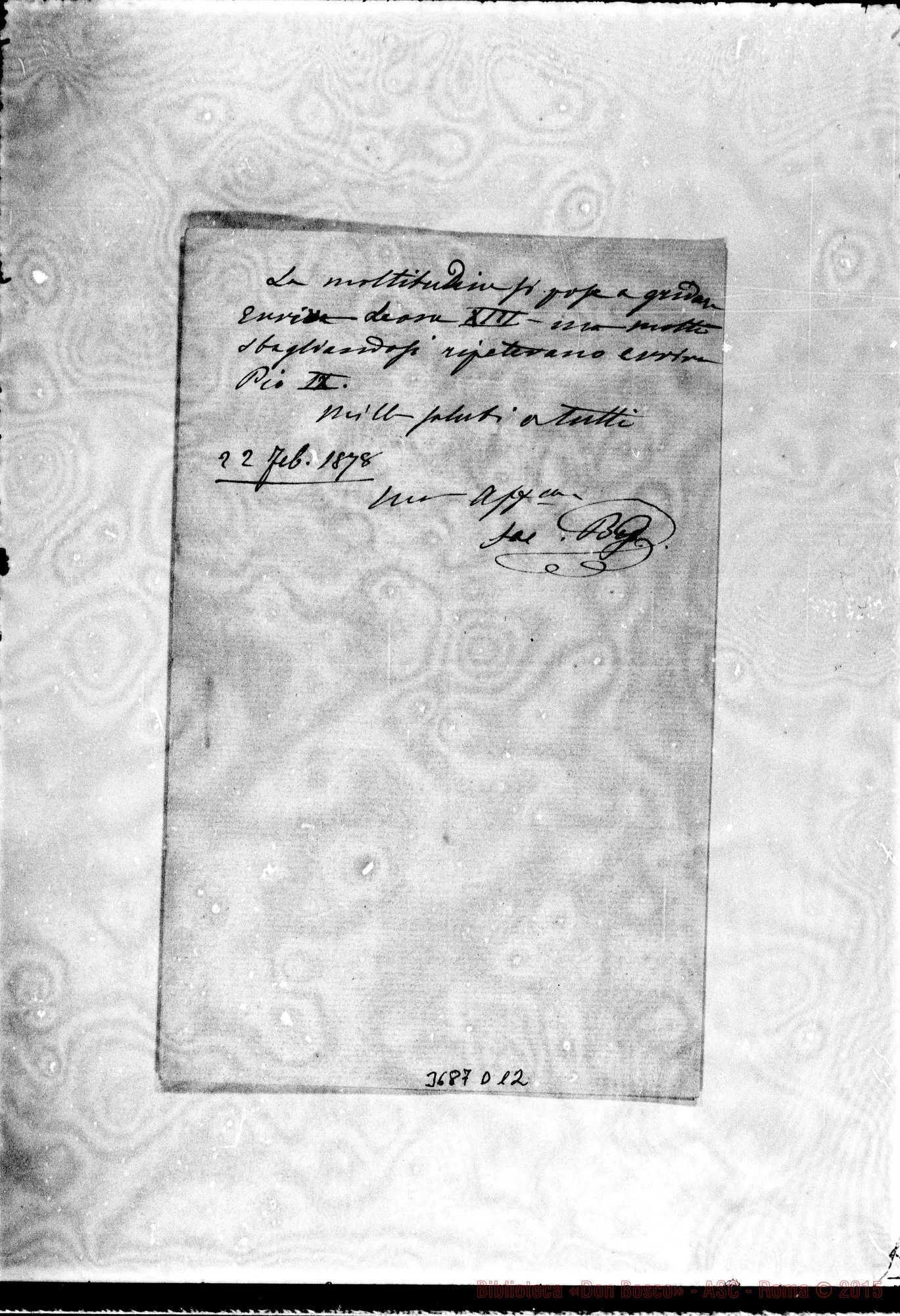 Fotogramma D 12 — « « Roma, 22-02-1878