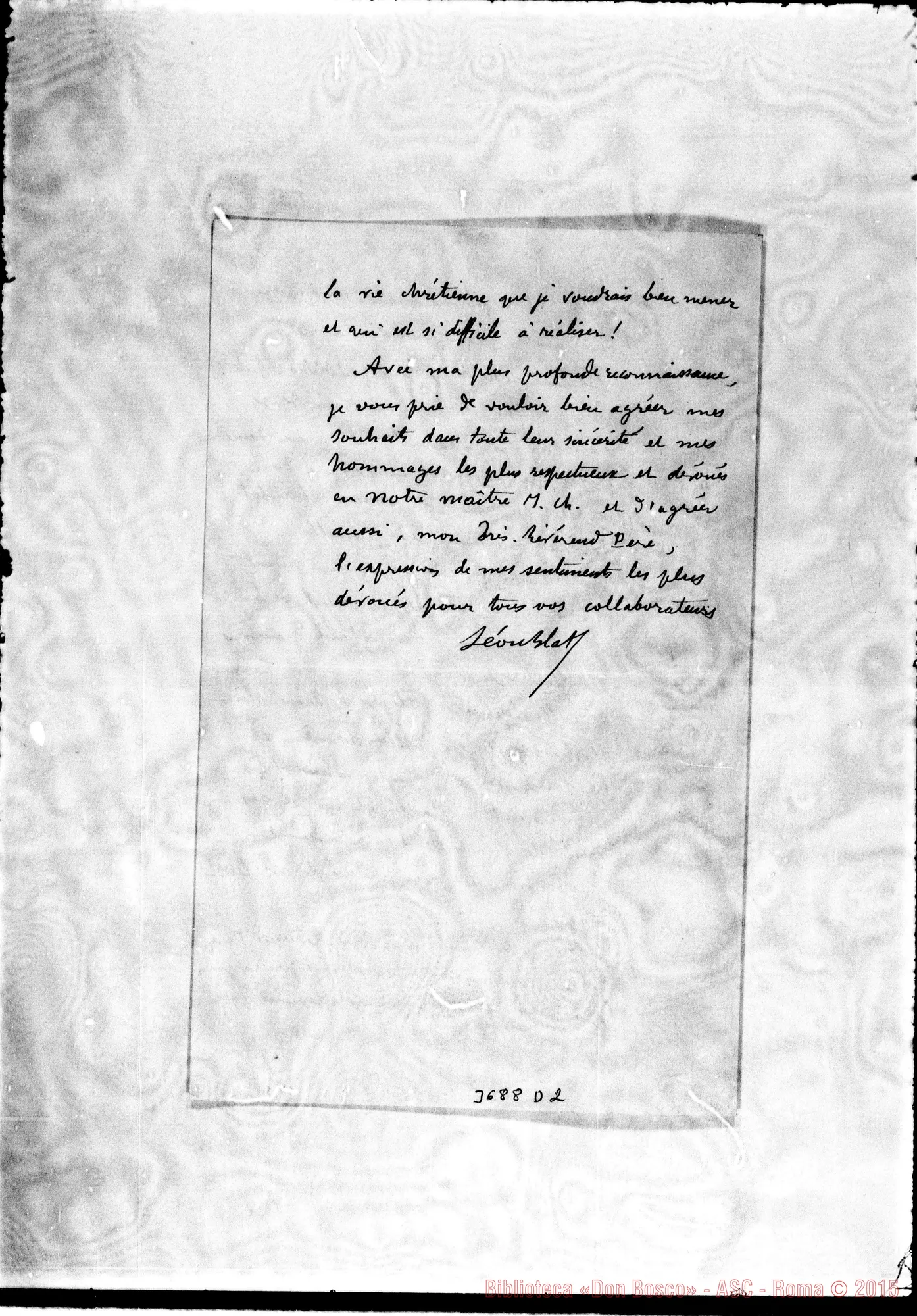 Fotogramma D 2 — Blat Leon, Avv. Tunis, 22-01-1910 Autogr. Rua