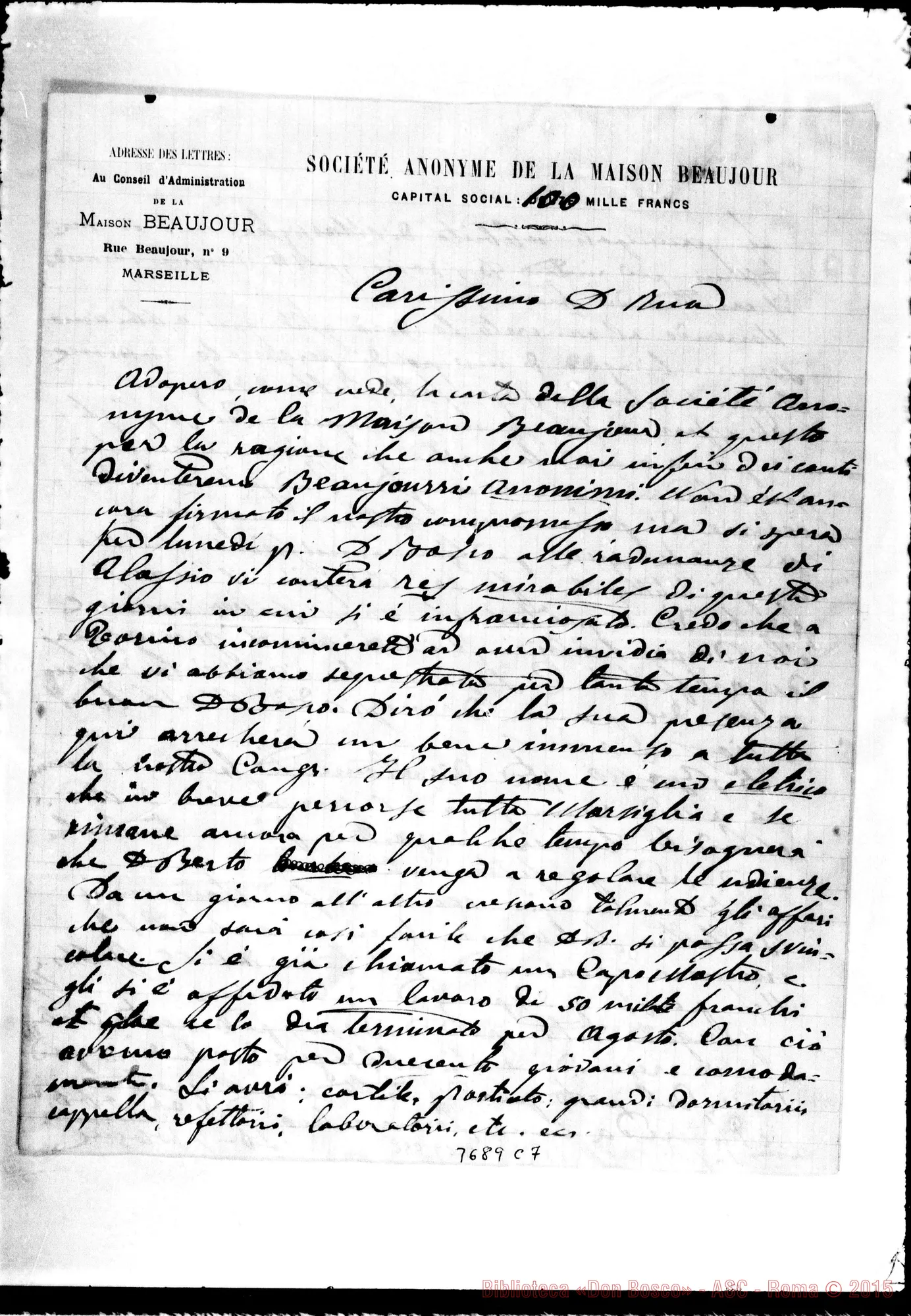 Fotogramma C 7 — Bologna Giuseppe, SDB Marseille, s.d