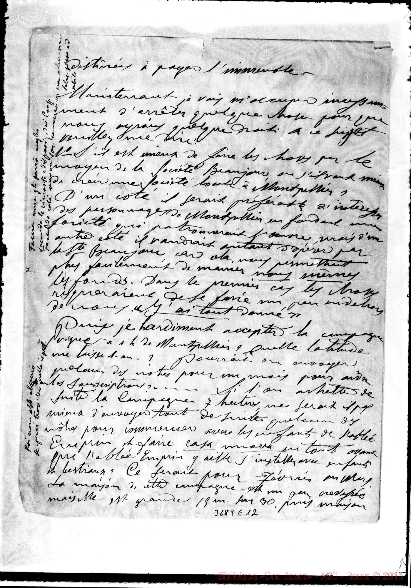 Fotogramma E 12 — « « Marseille, 16-12-1892 Autogr. Rua