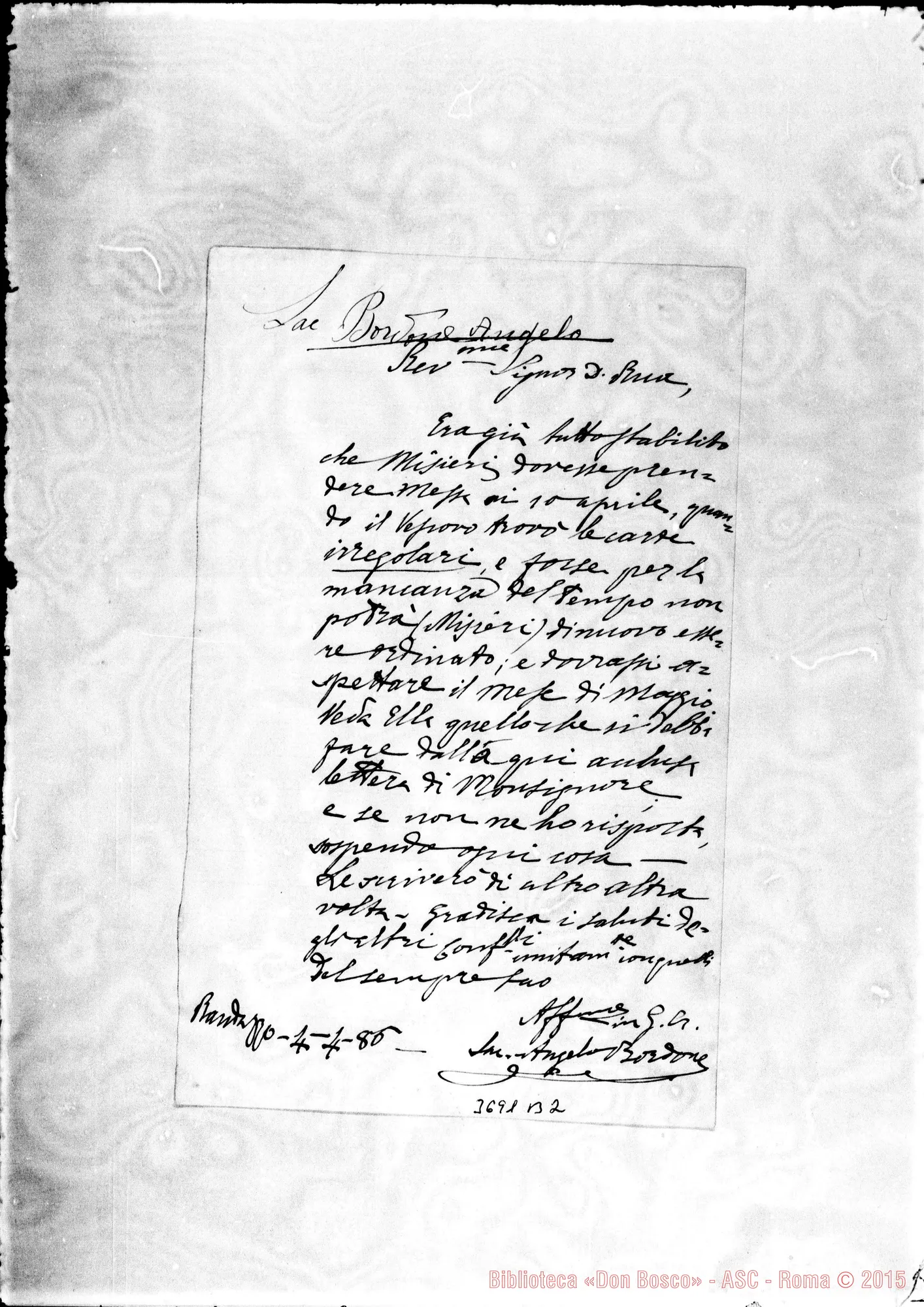 Fotogramma B 2 — Bordone Angelo, SDB Randazzo, 4-04-1886