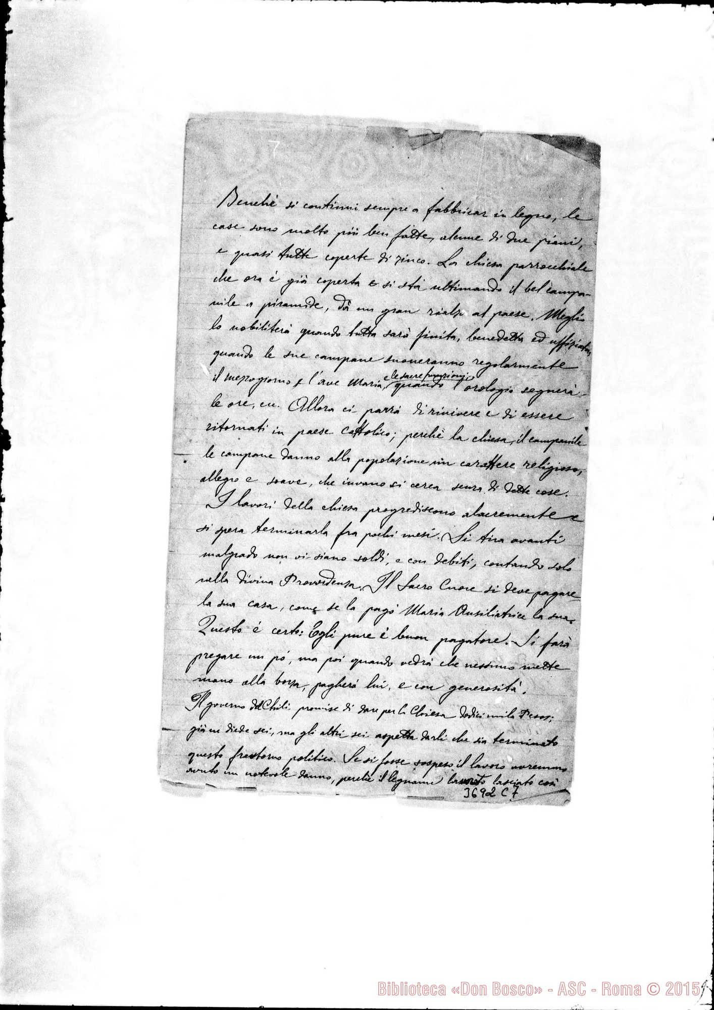 Fotogramma C 7 — « « Puntarenas, 15-10-1891 Autogr. Rua