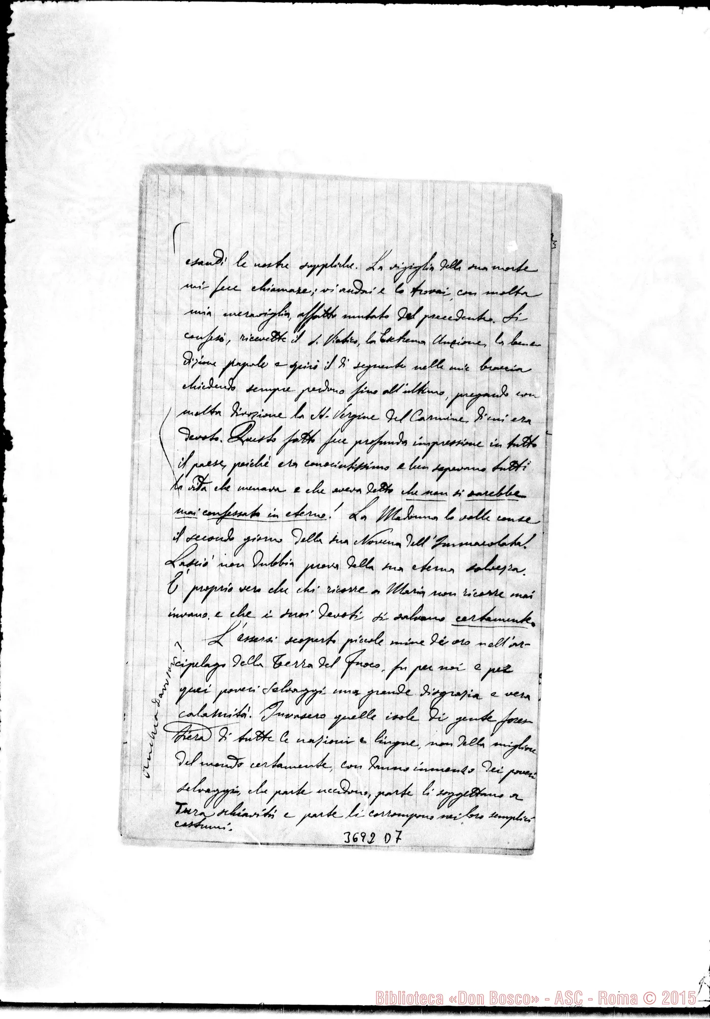 Fotogramma D 7 — « « Puntarenas, 13-12-1892 Autogr. Rua