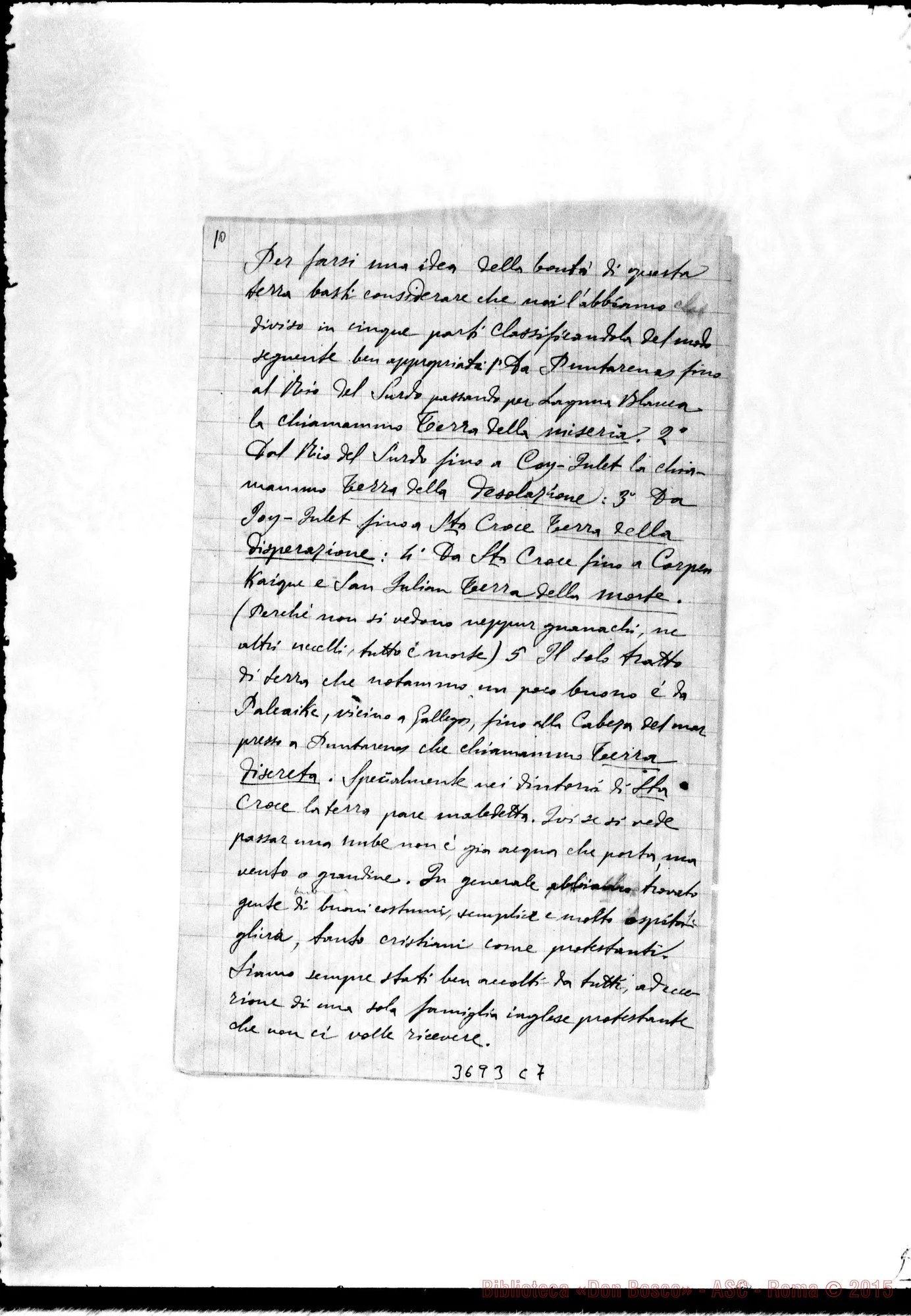 Fotogramma C 7 — « « Puntarenas, 19-03-1894 Autogr. Rua