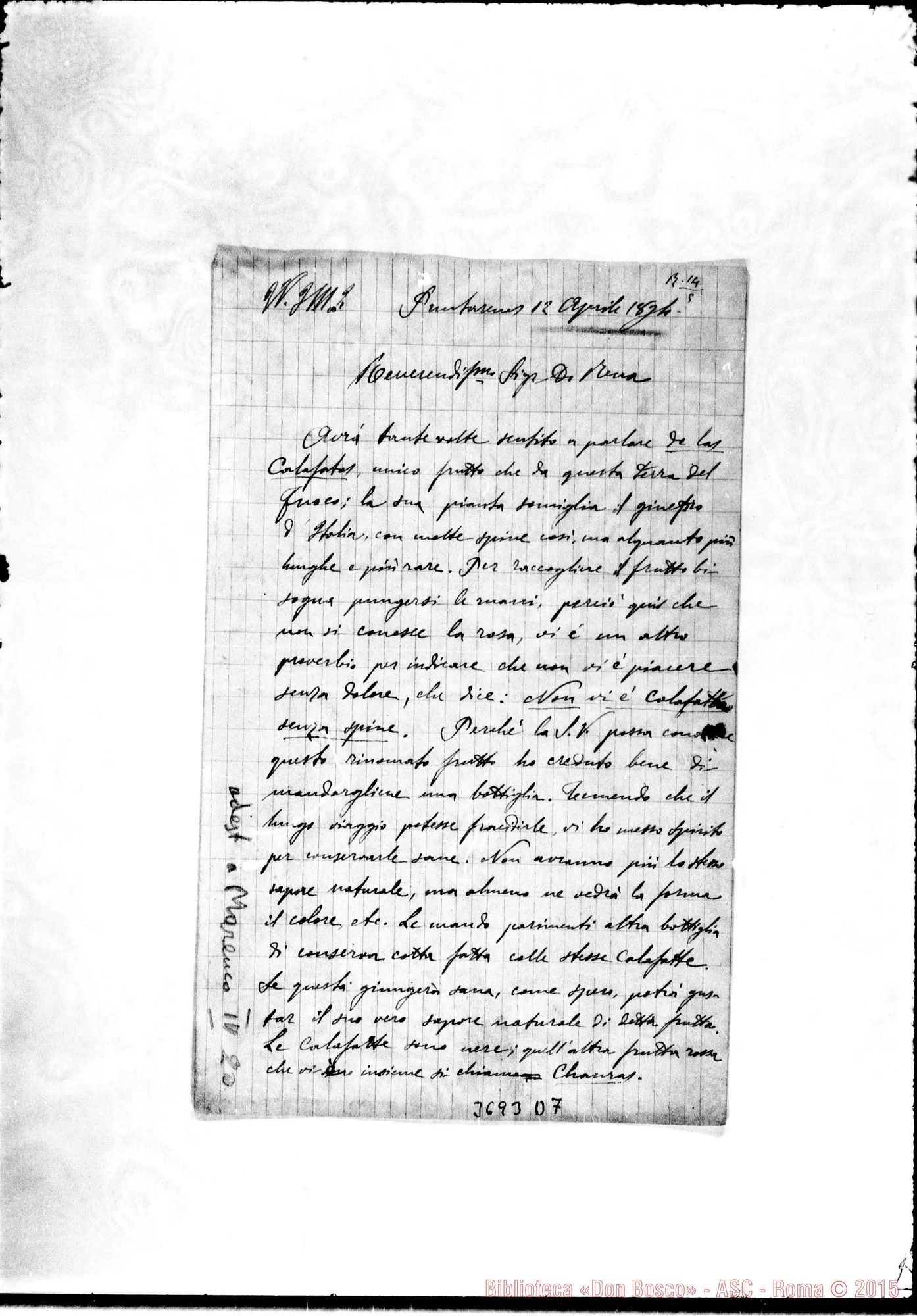 Fotogramma D 7 — « Puntarenas, 12-04-1894
