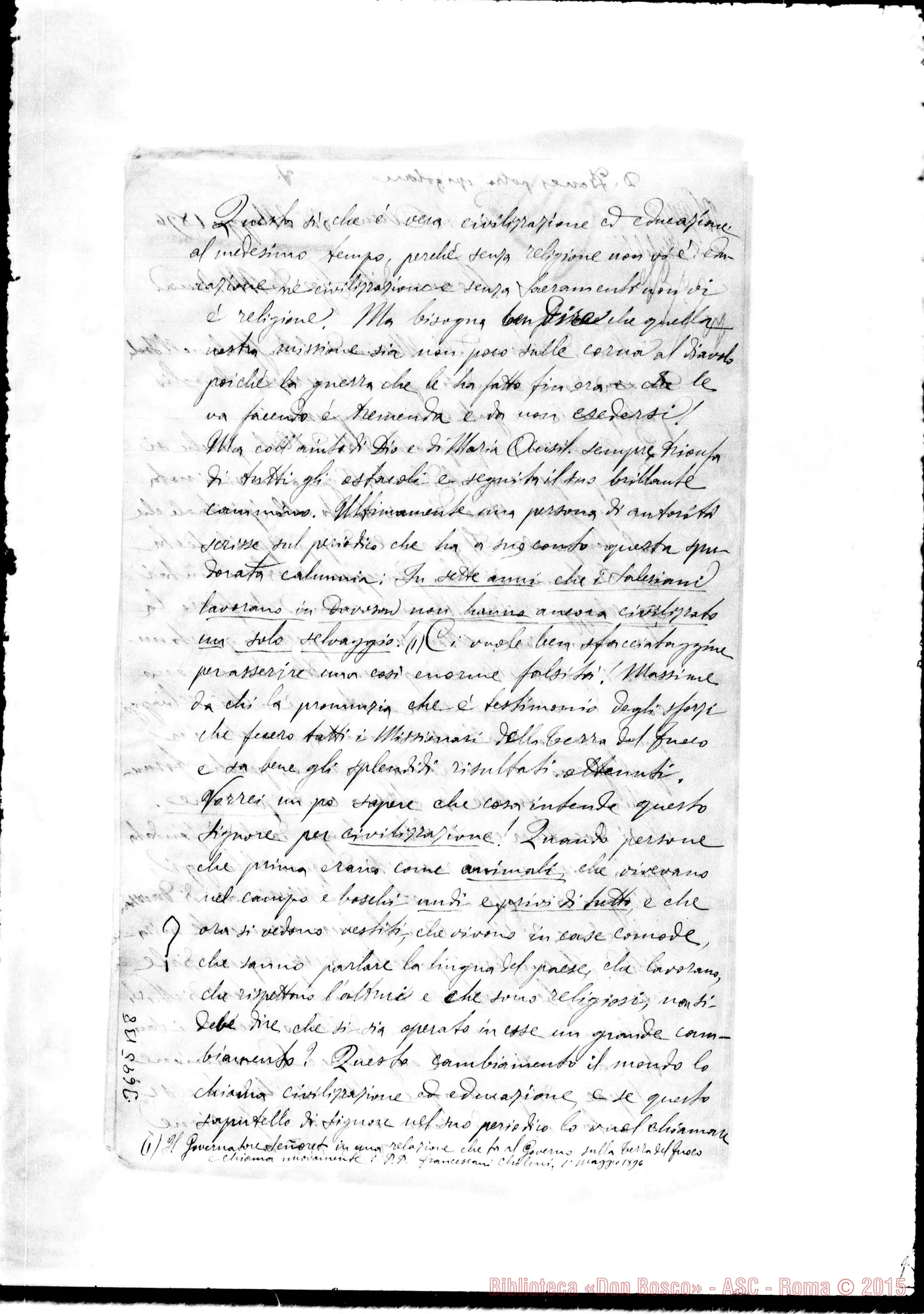 Fotogramma B 8 — « ” Puntarenas, 8-05-1896 Autogr. Rua