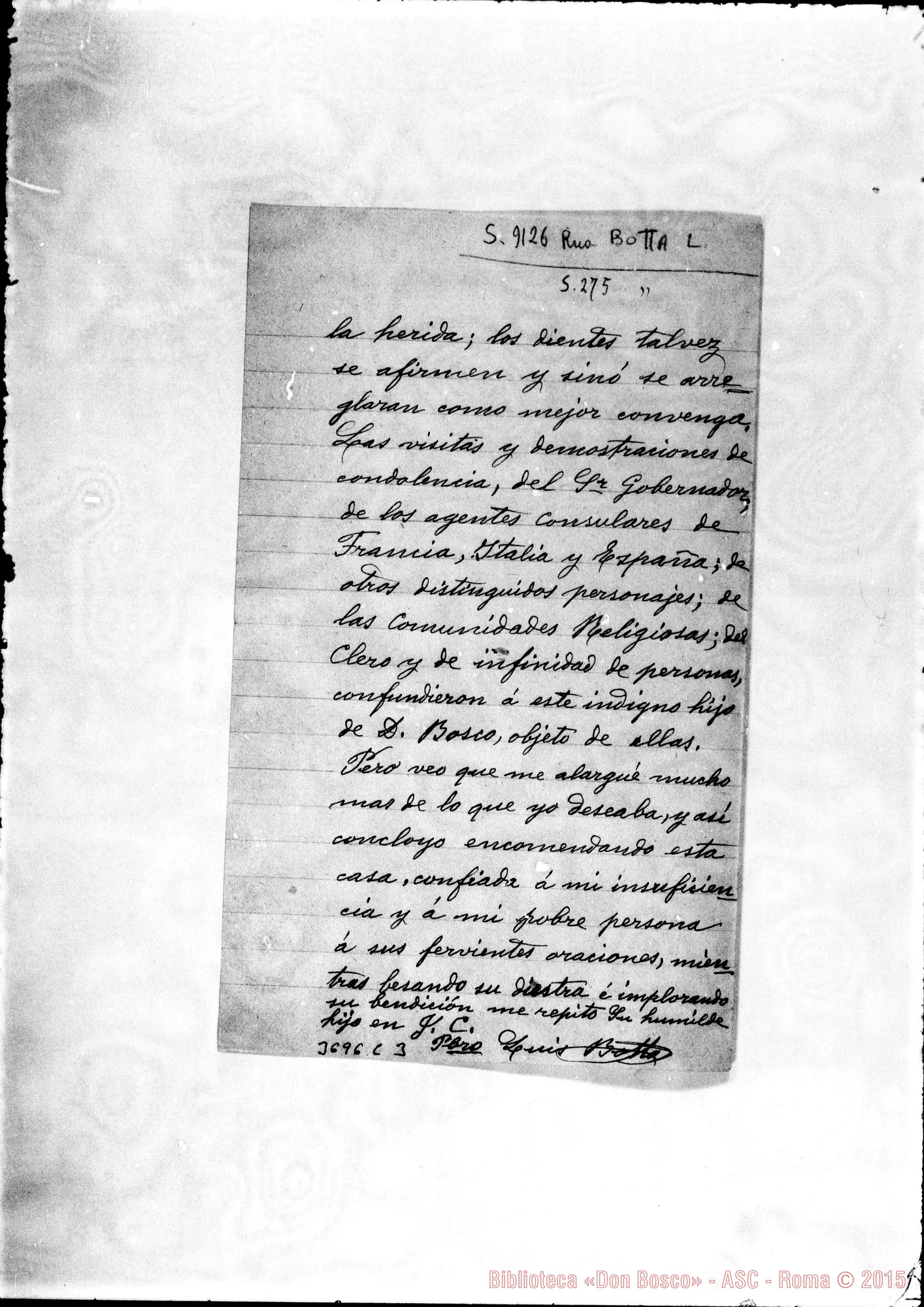 Fotogramma C 3 — « « s.l., 19-10-1897 Autogr. Rua