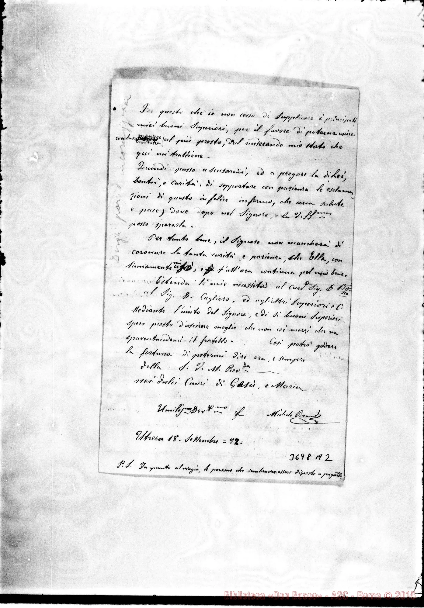Fotogramma A 2 — « « Utrera, 18-09-1882 Autogr. Rua