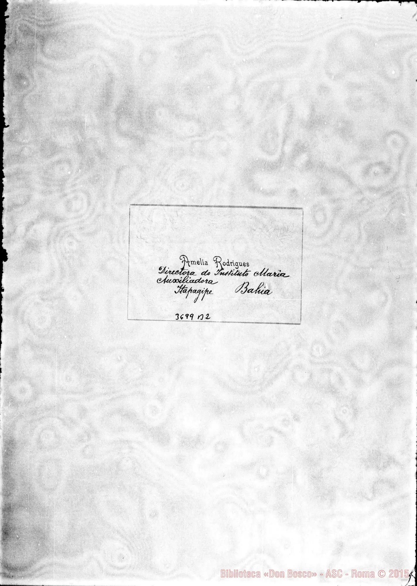 Fotogramma B 2 — « « « Bahia, 8-10-1906 Autogr. Rua