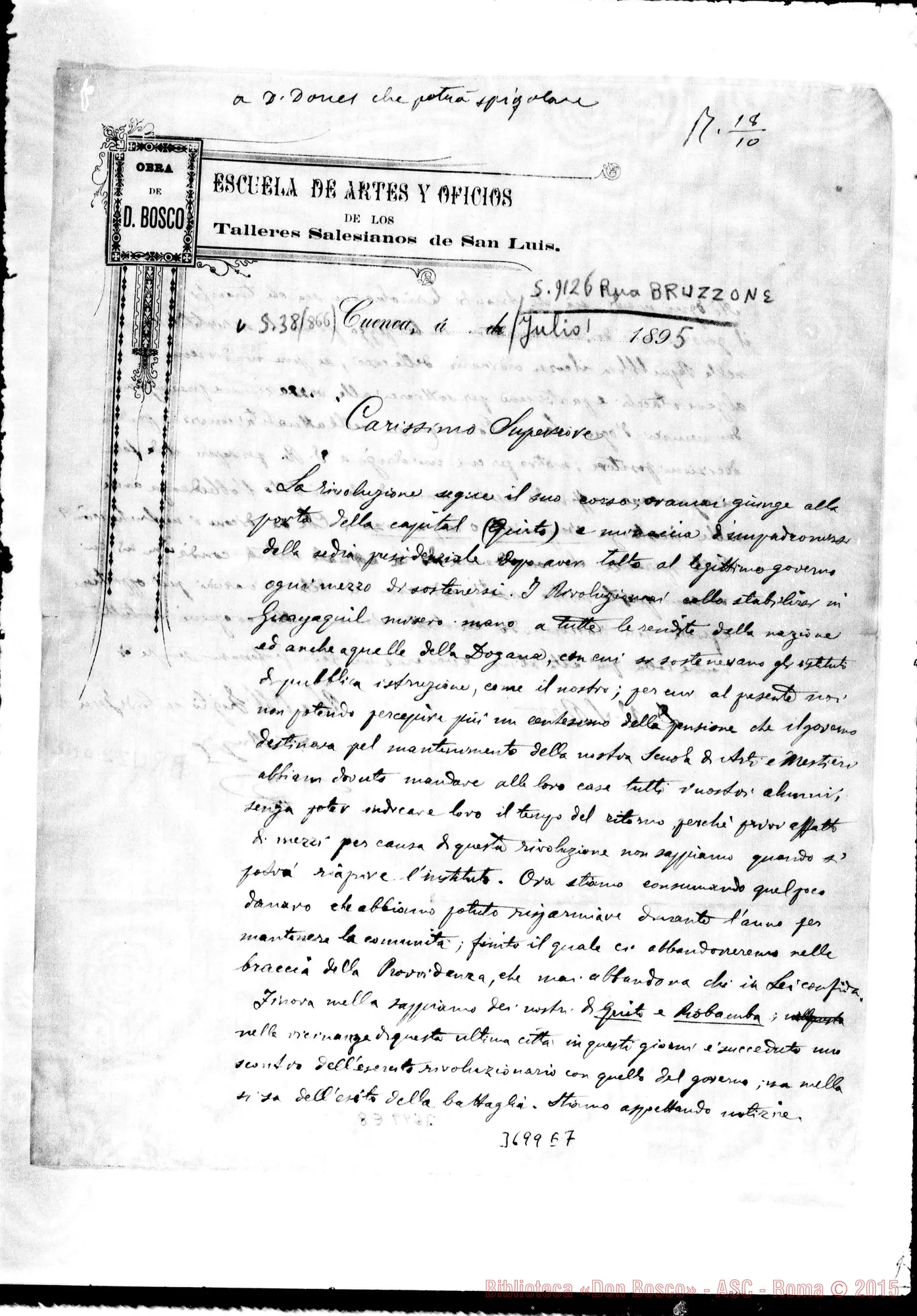 Fotogramma E 7 — « « Cuenca, 7-1895 Autogr. Rua
