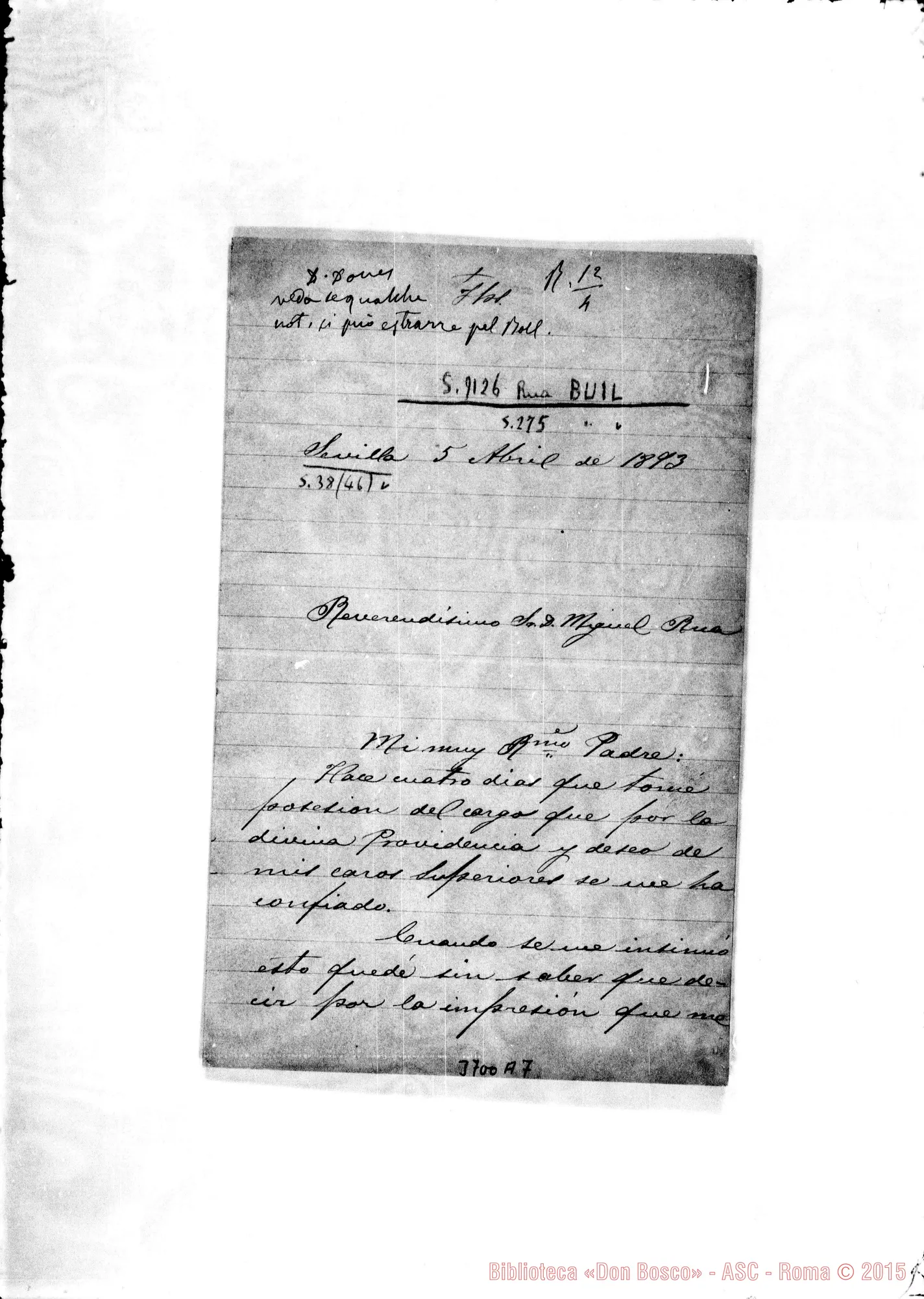 Fotogramma A 7 — « « Orvieto, 24-10-1893 Autogr. Rua